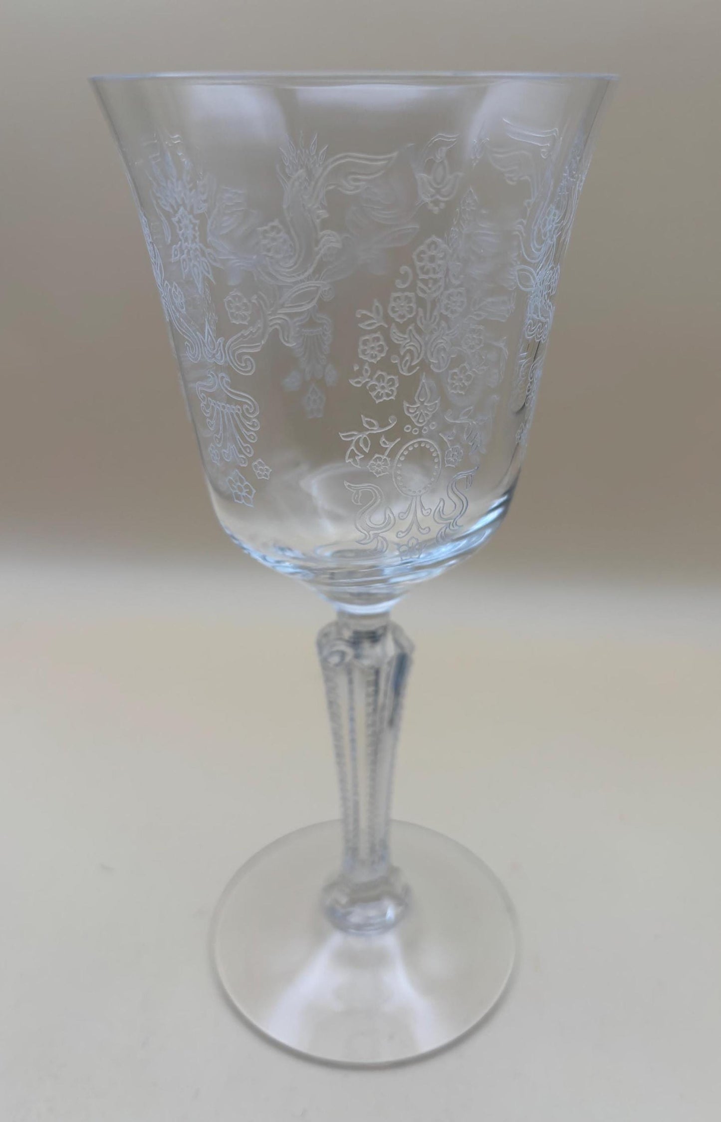 Vintage Fostoria Grand Majesty Crystal Wine Glass Lover Antiques and Vintage