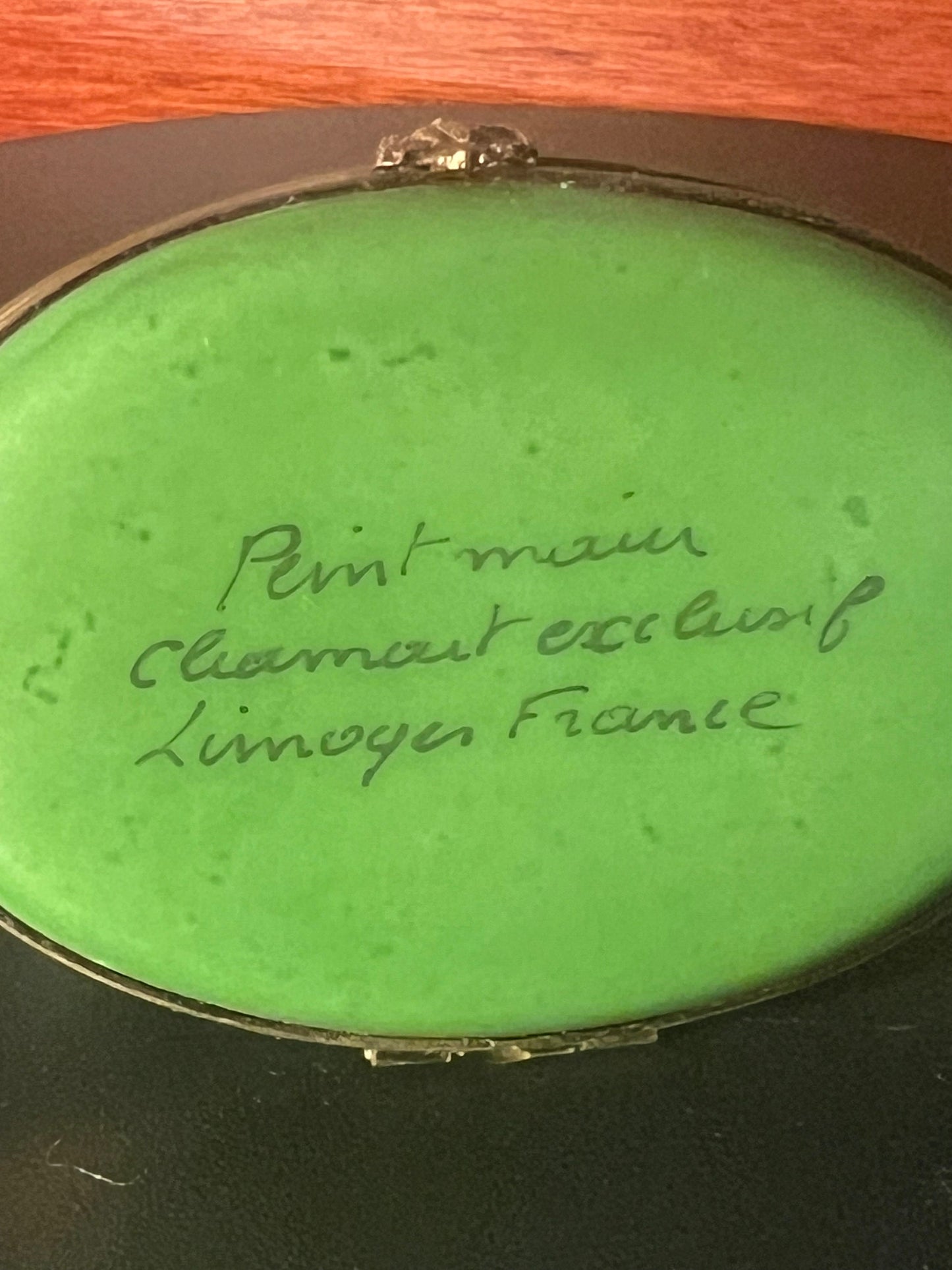 Vintage Limoges Owl Trinket Box: Chamart Peint Main France