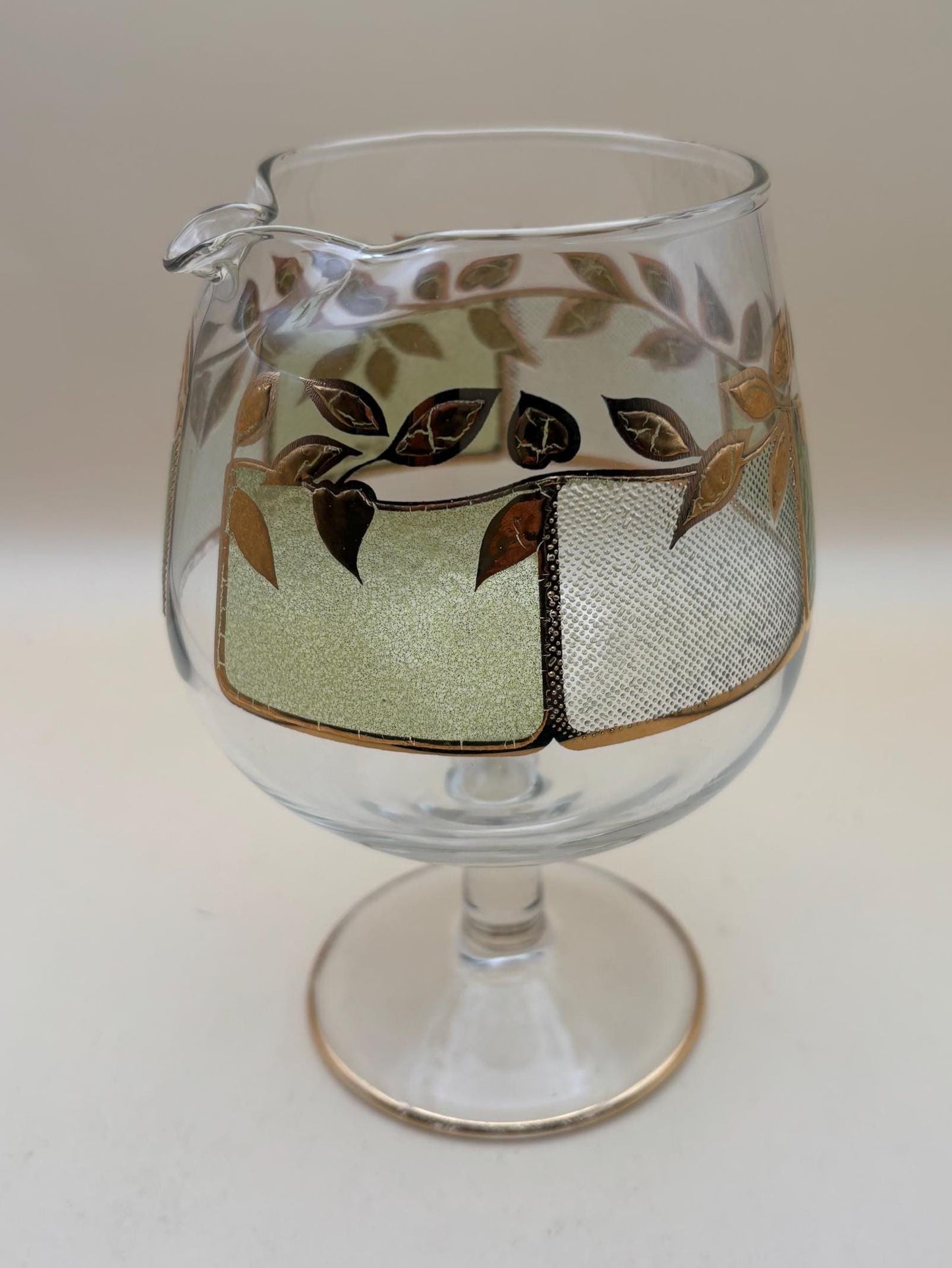 Vintage Culver Glass Pitcher Cocktail Glass Lover Antiques and Vintage