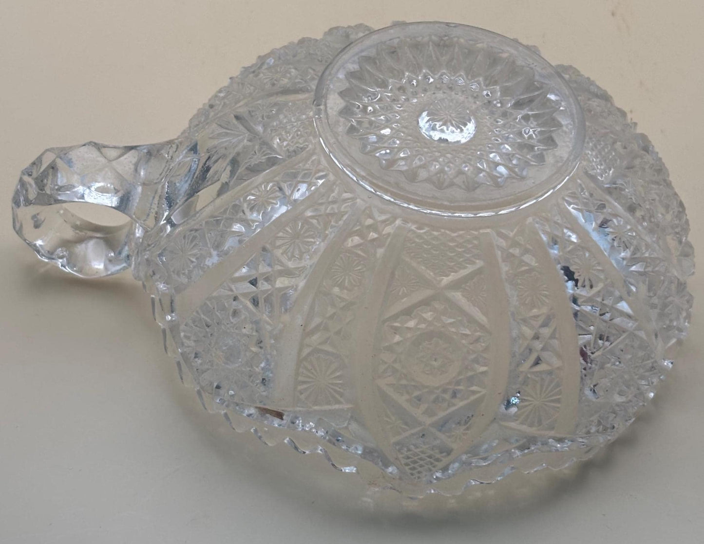 Antique American Brilliant Crystal Cut Wide Nut or Candy Dish Serving Tray Lover Antiques and Vintage