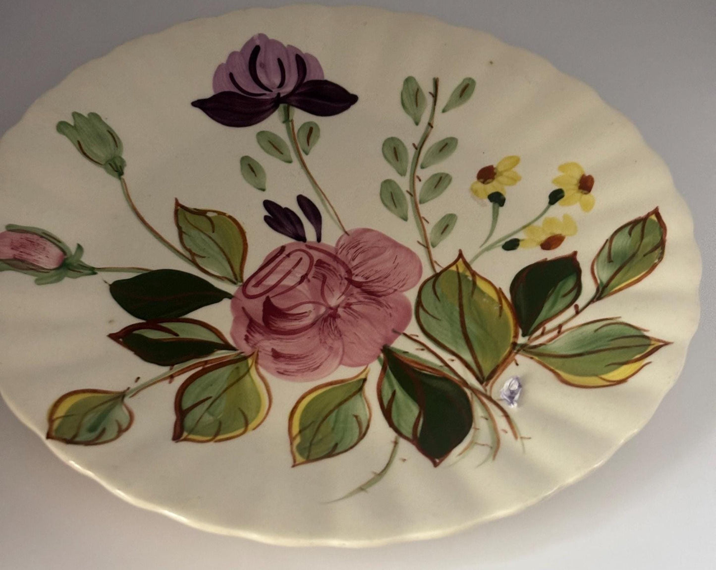 Blue Ridge June Bouquet Dinner Plate, by Southern Potteries, Circa 1930's, Lover Antiques and Vintage
