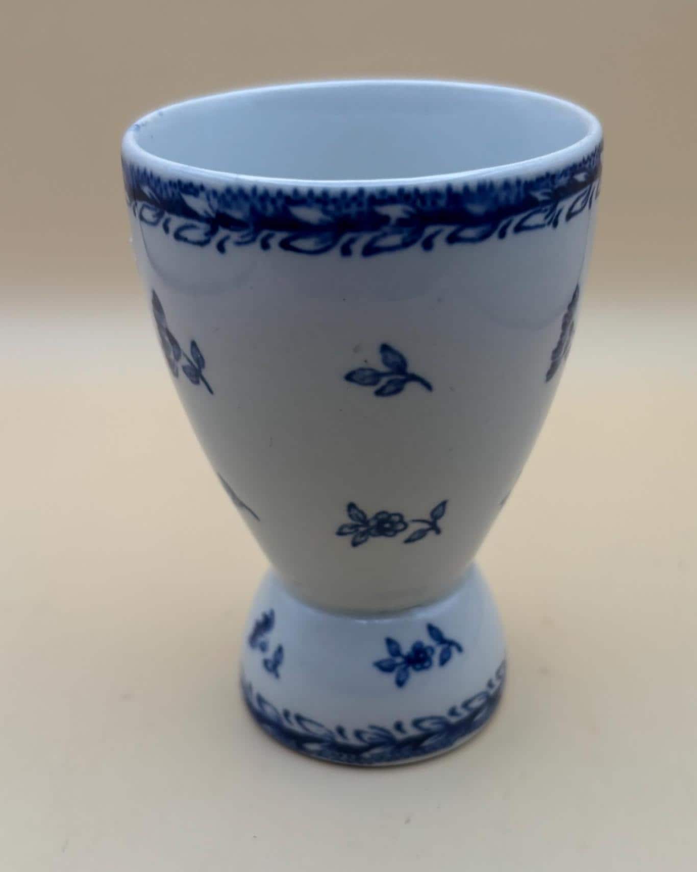 Vintage Arabia Finland Blue Floral Print Double Egg Cup Designed by Olga Also and Raija Uosikkinen Lover Antiques and Vintage
