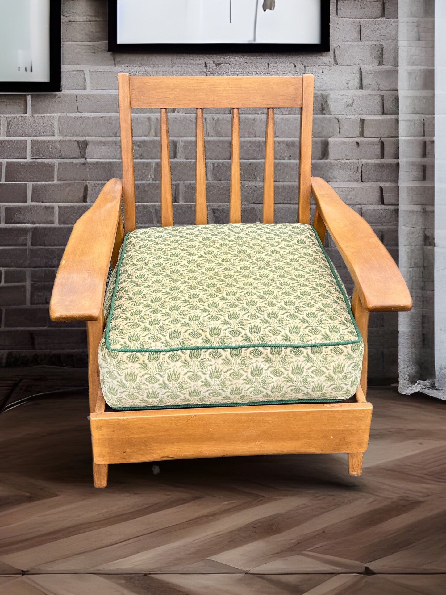Cushman Londonderry Chair No. 5385, Mid Century Modern Paddle Arm Chair