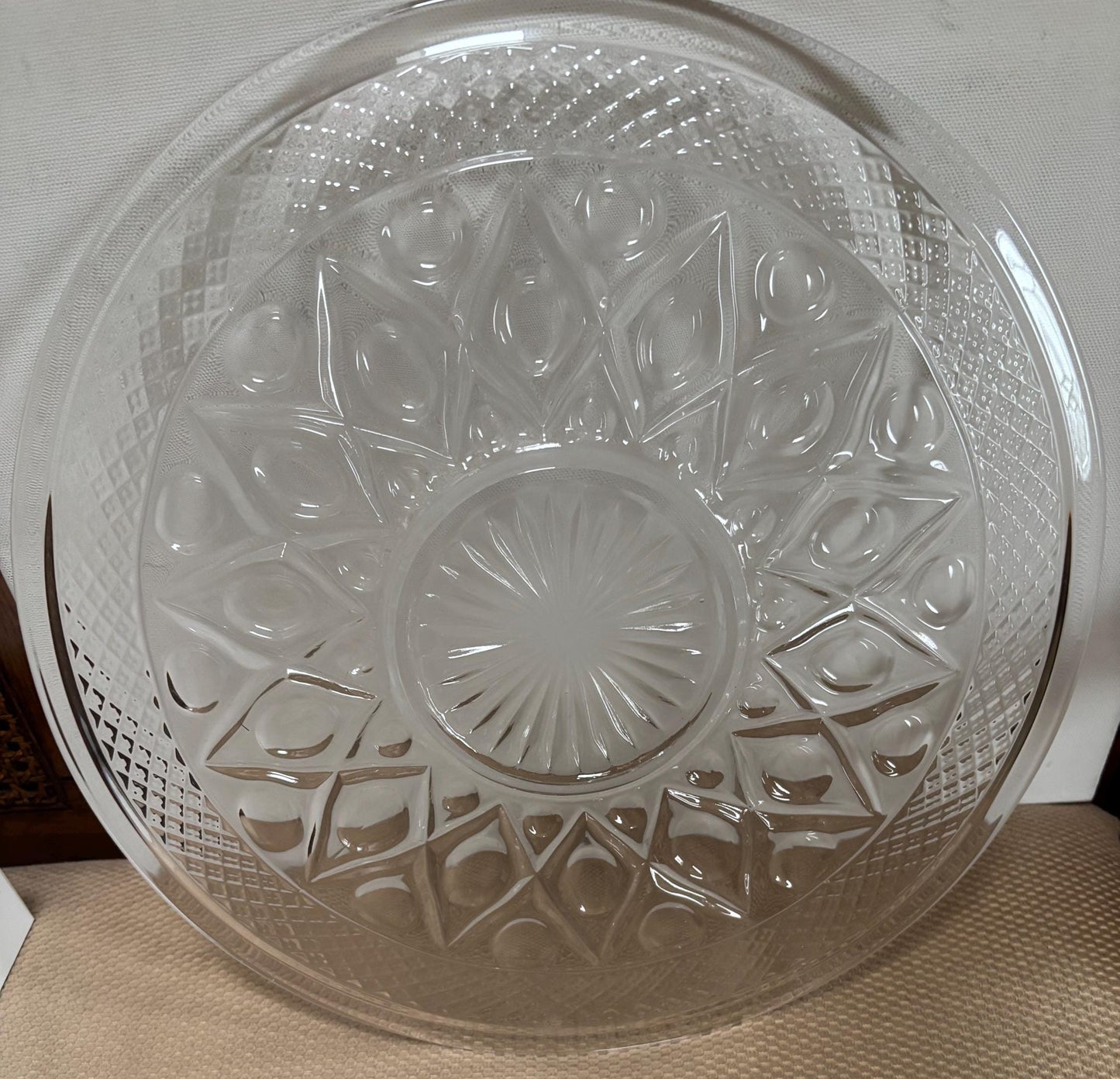 Vintage Cape Cod Glass Platter: Large Serving Dish