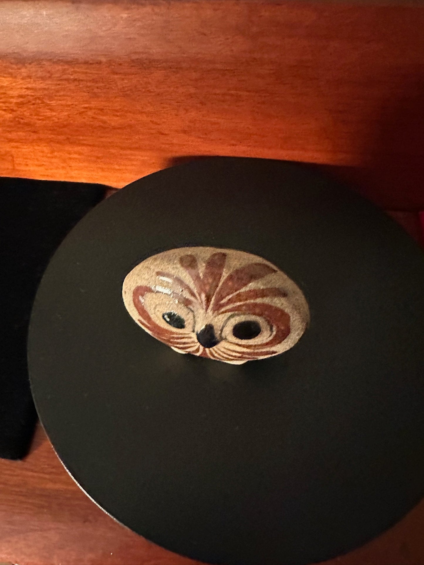 Vintage Tonala Mexican Pottery Owl - Signed CAT, Ken Edwards Style