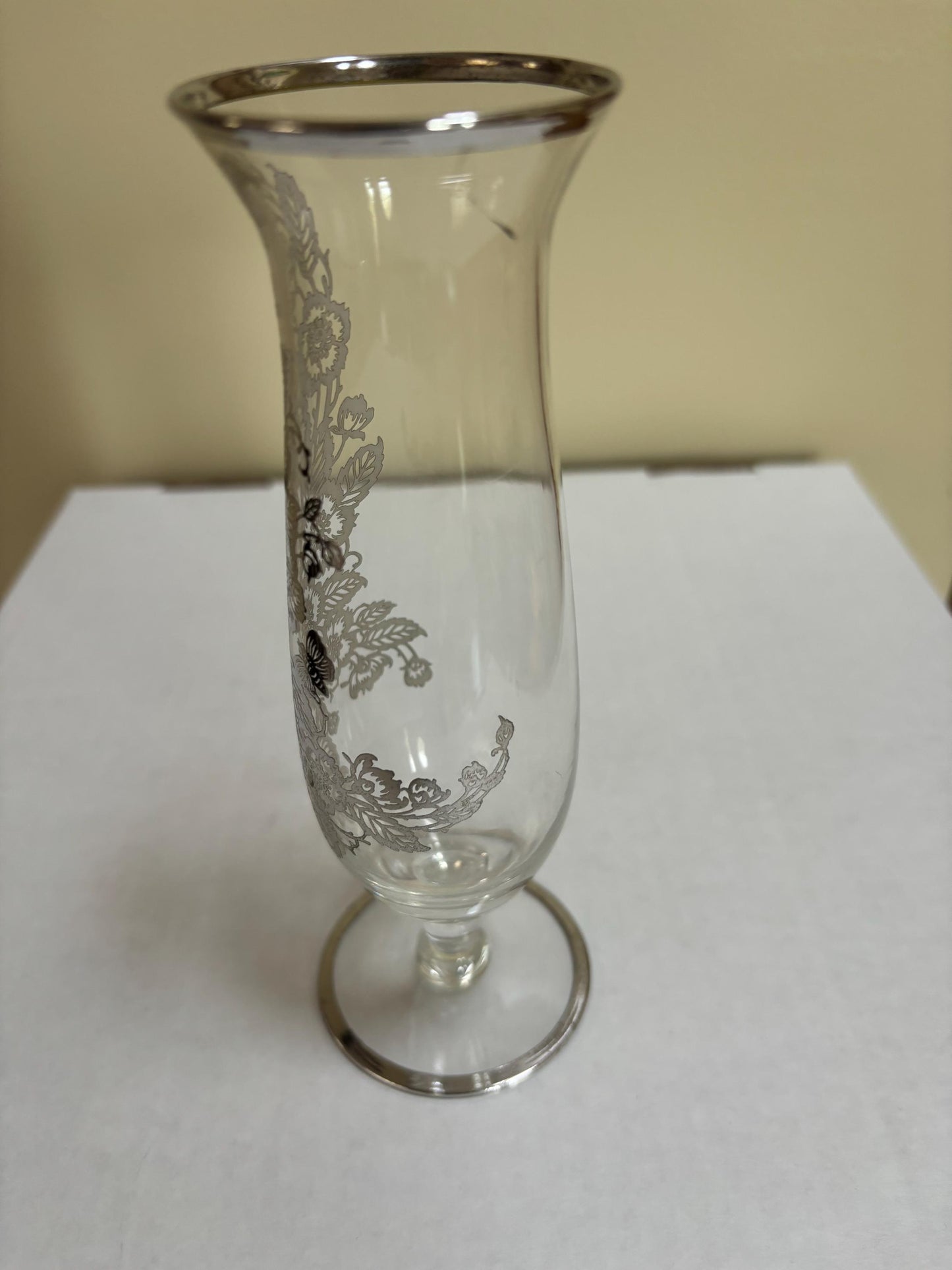Vintage Silver on Crystal Vase By Silver City Lover Antiques and Vintage