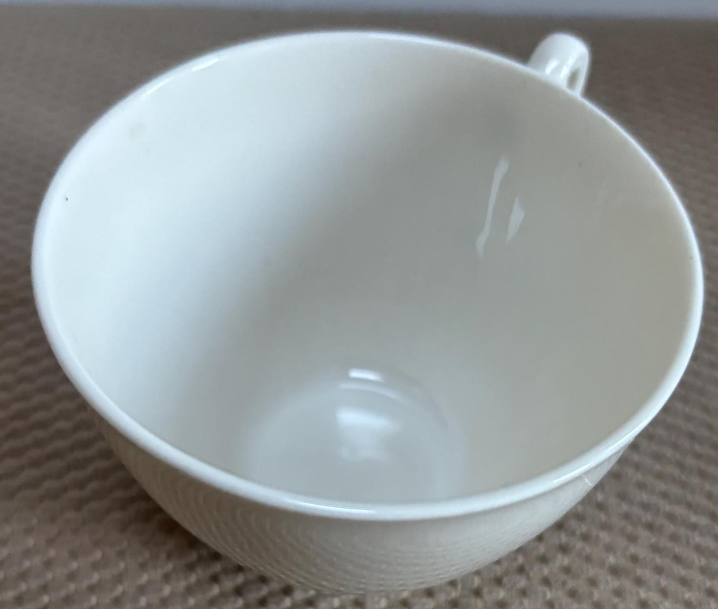 Vintage Shelledge White Cup with Handle with Narrow Flutes Edging Syracuse China Lover Antiques and Vintage