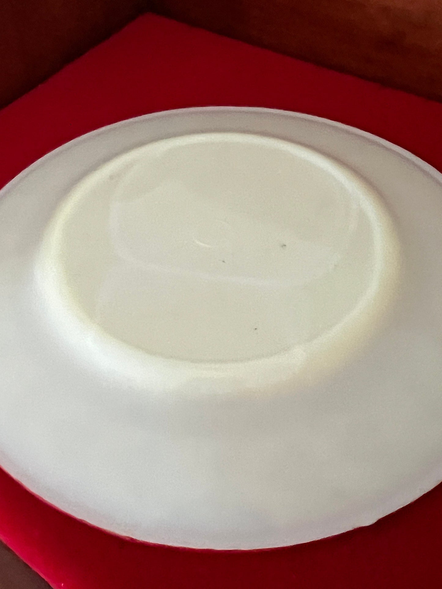Vintage Uranium Glass Plate Saucer by McKee Glass Children’s Tea Set Laurel Red Trim Lover Antiques and Vintage