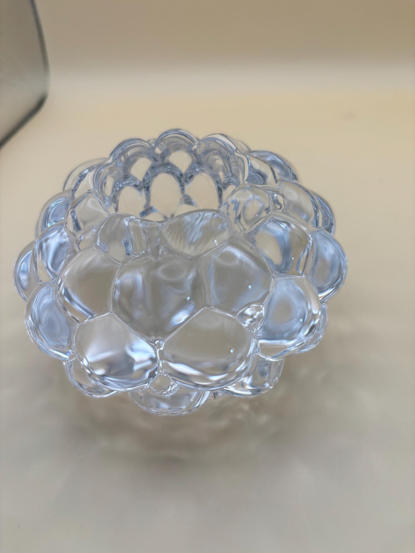 Vintage Orrefors Sweden Crystal Glass Votive Candle Holder Mid Century Glass Structure Bubble Art Lover Antiques and Vintage