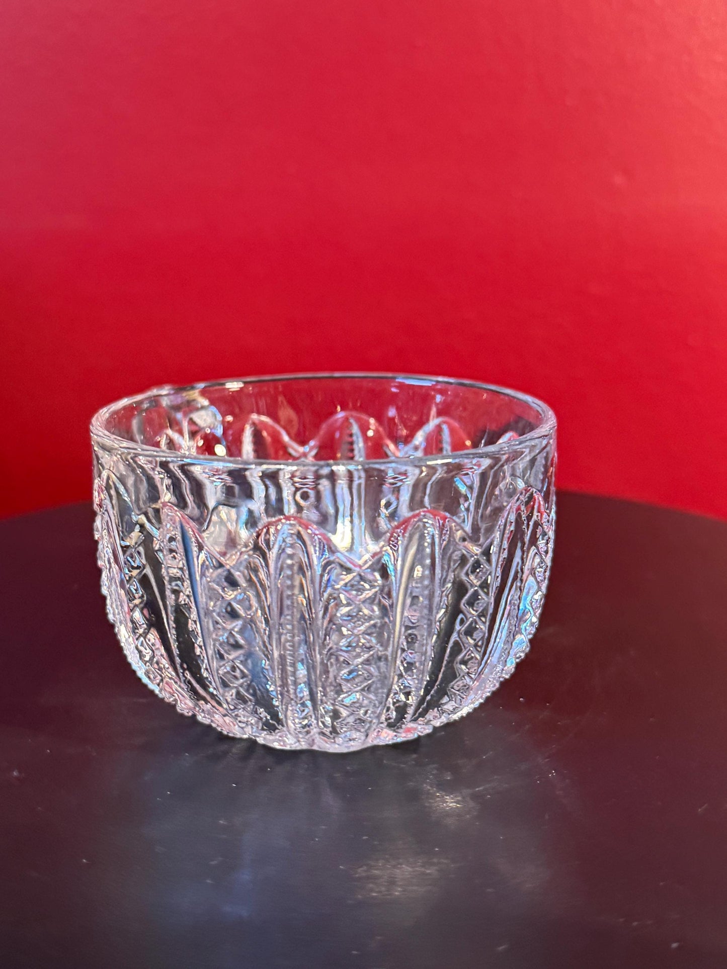 Antique Duncan & Miller Mardi Gras Clear Pressed Glass Punch Bowl Cup Circa 1894-1920 Vintage Collectible