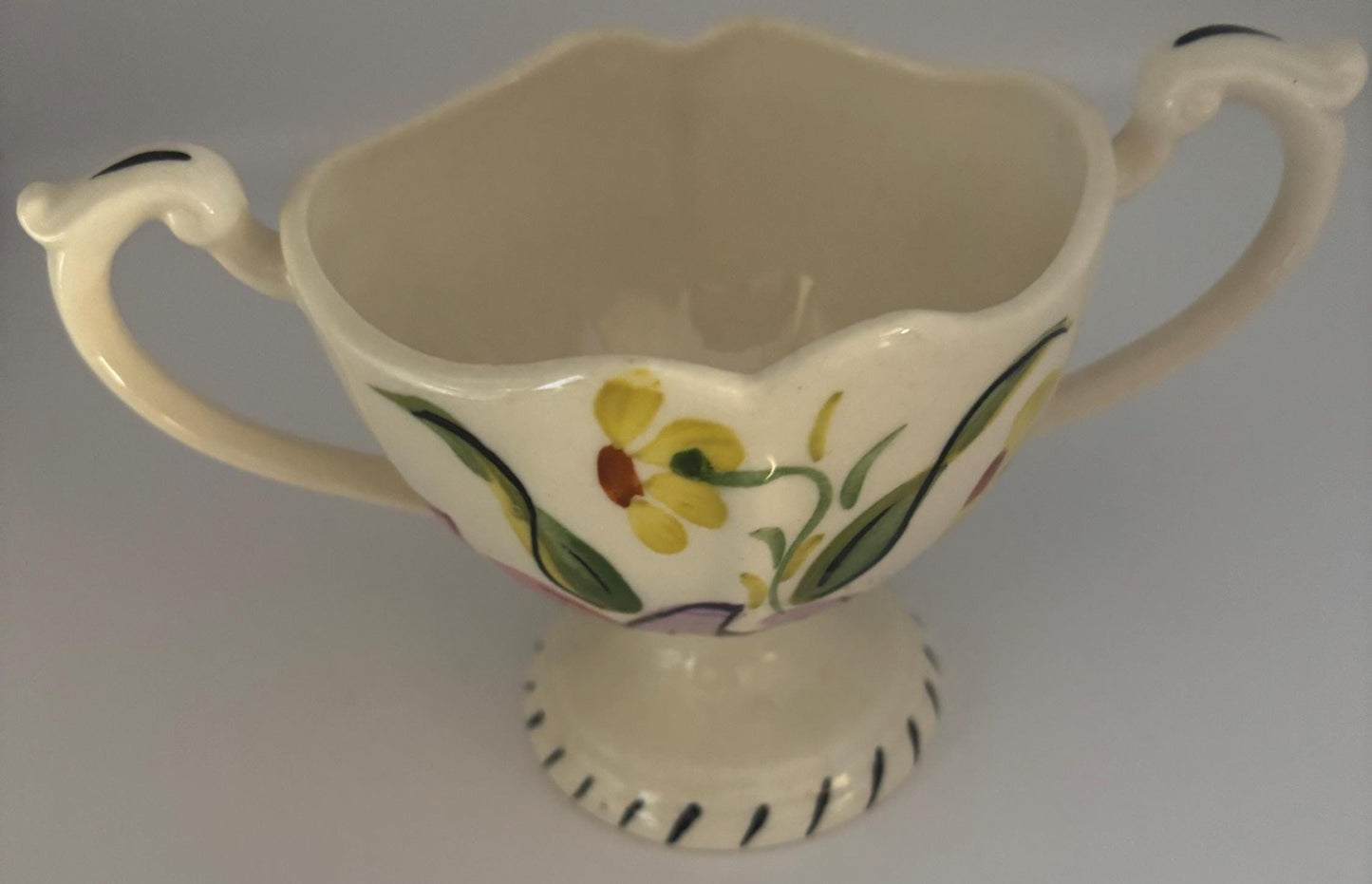 Blue Ridge Southern Pottery Open Sugar Bowl, Lover Antiques and Vintage