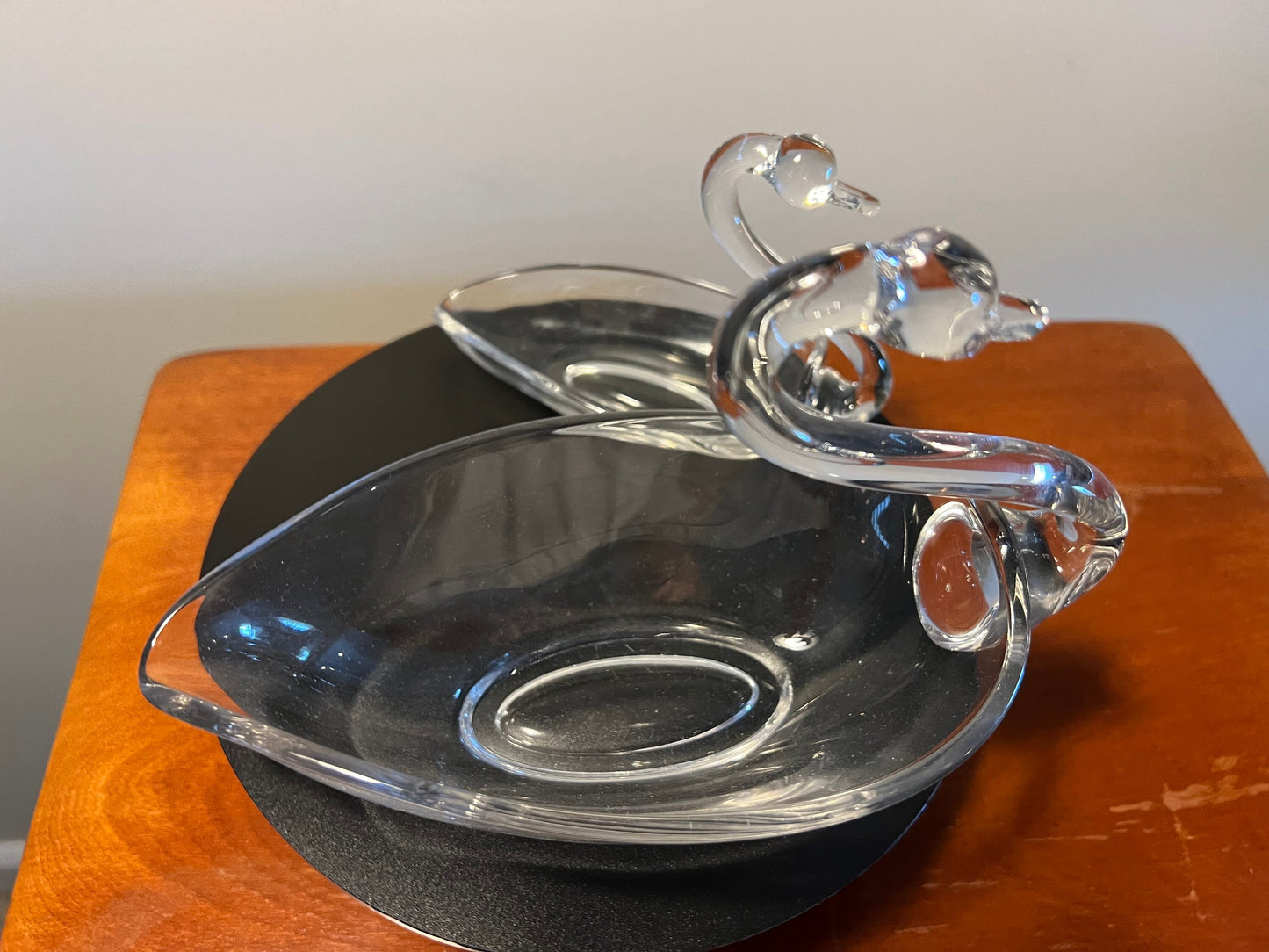 Swan Glass Candy Dishes, Set of 2, Family Home Decor