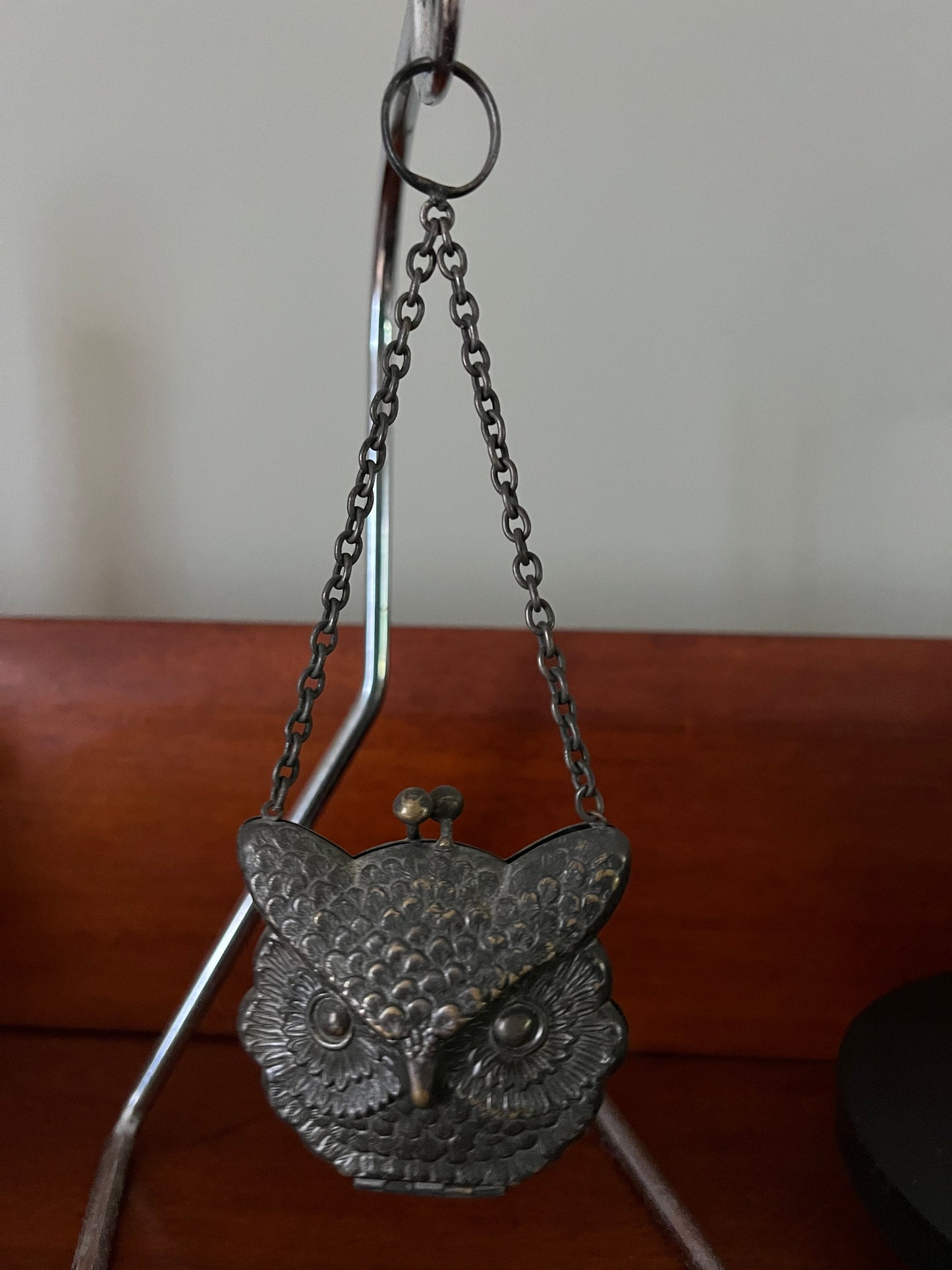 Antique 1904 World's Fair Owl Coin Purse - St. Louis Expo Trinket