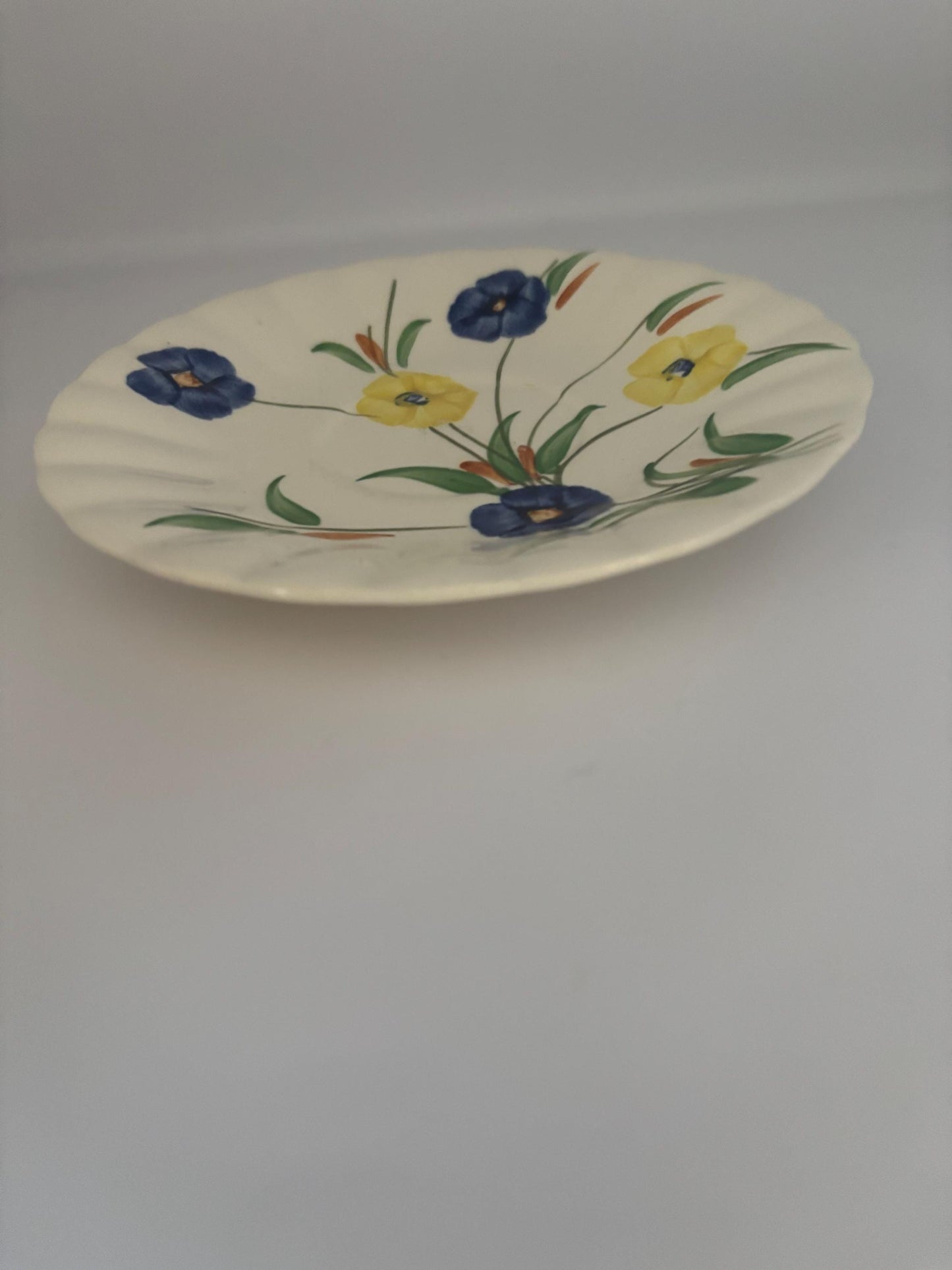 Blue Ridge Southern Potteries Saucer Plate, Summer Flowers Design, Lover Antiques and Vintage