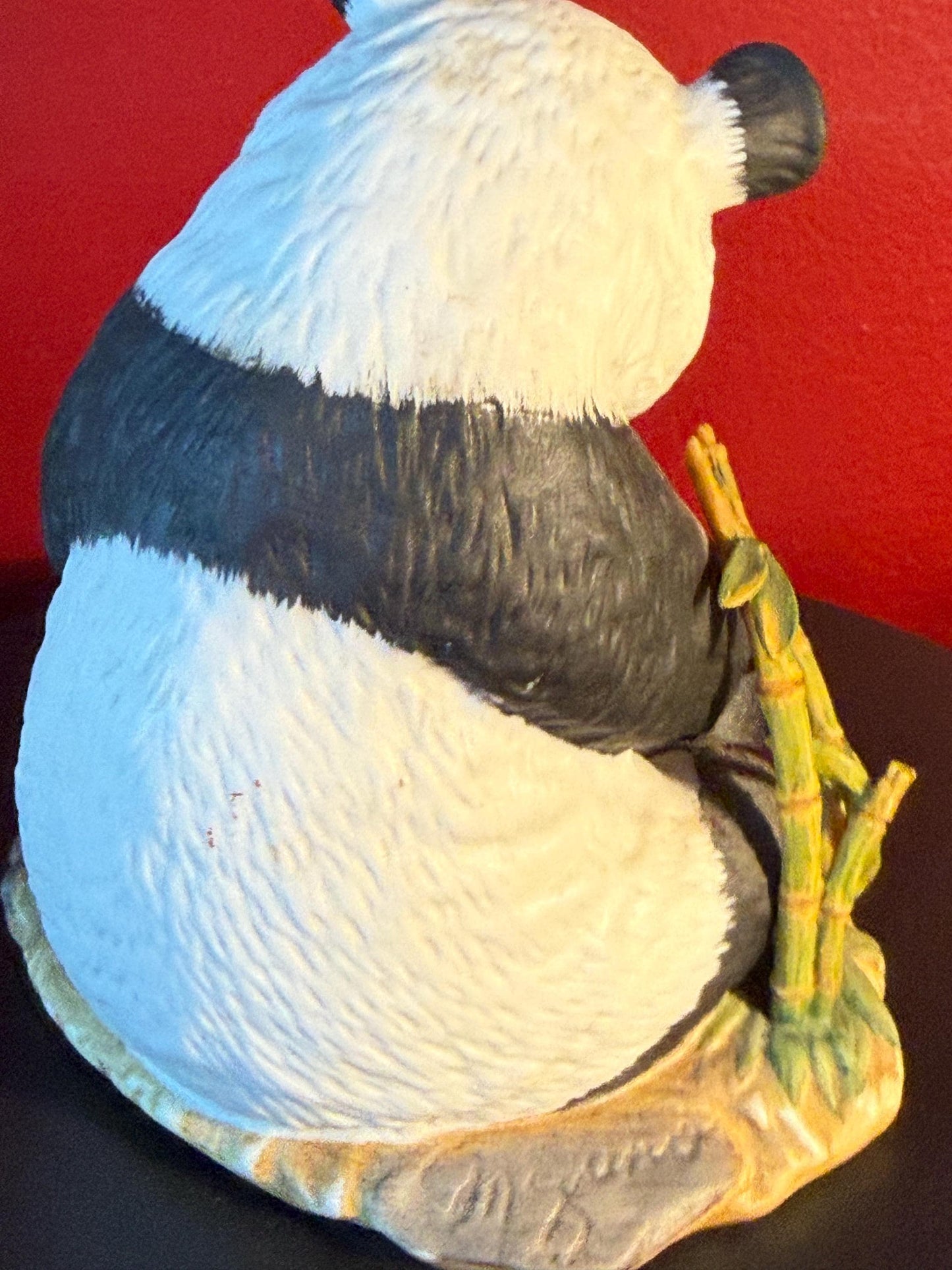 Vintage Homco Masterpiece Porcelain Panda Bear Mother and Cub Figurine Collectible