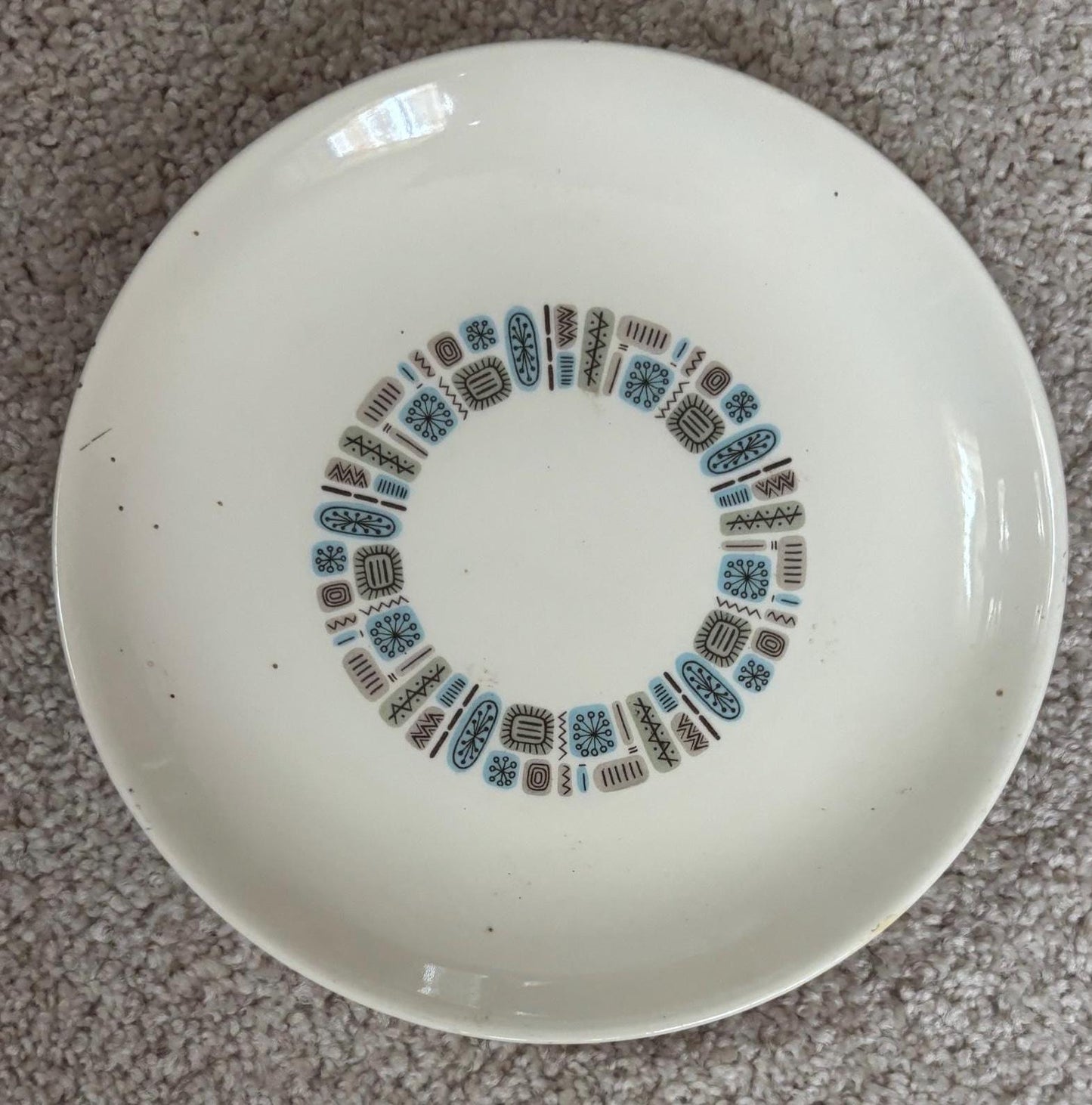 Vintage Canonsburg Pottery Dinner Plate Temporama Mid Century Large Plate Lover Antiques and Vintage