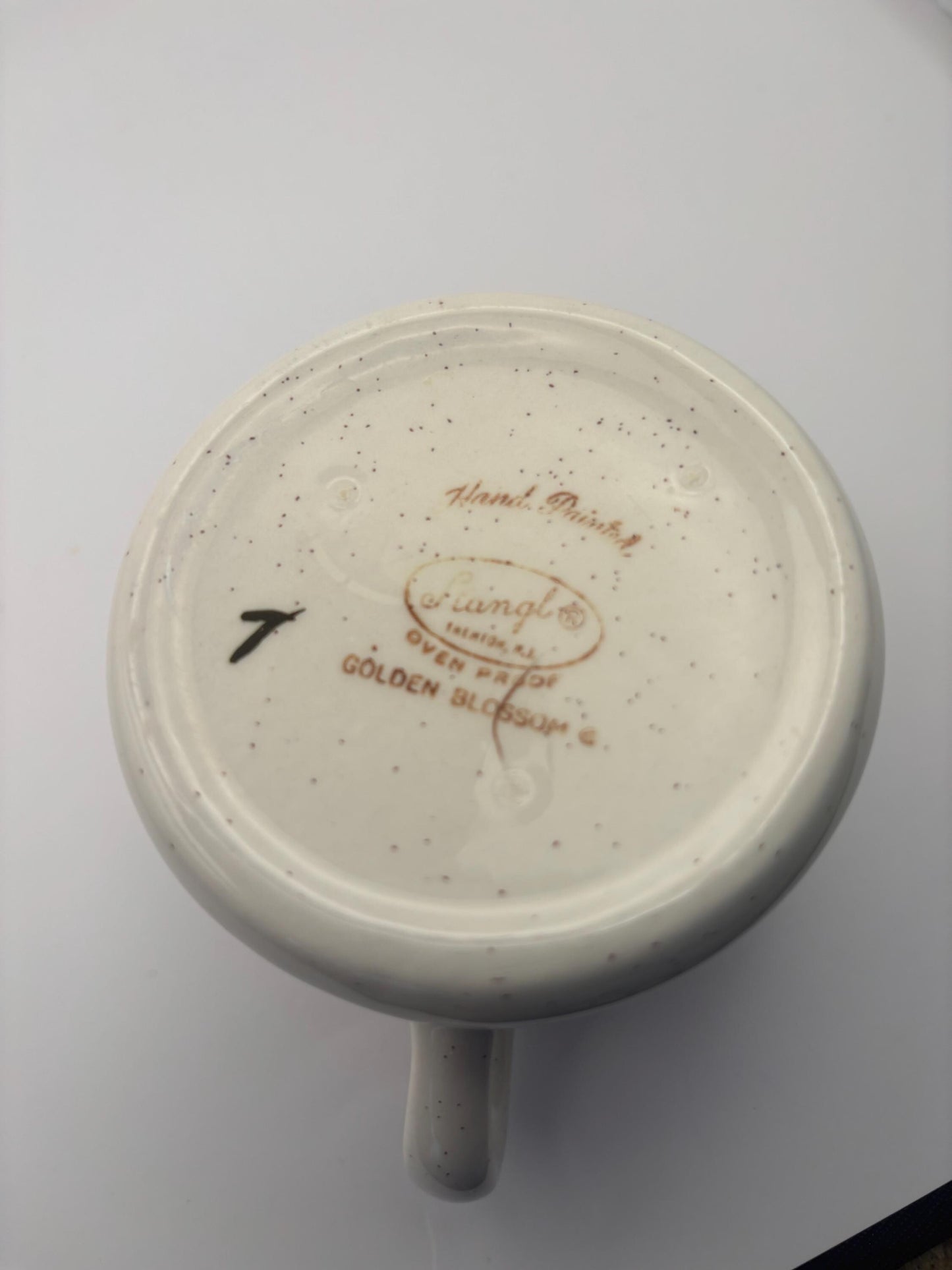 Stangl Pottery Creamer, Golden Blossom Design, Potteries from Trenton, NJ, Lover Antiques Vintage