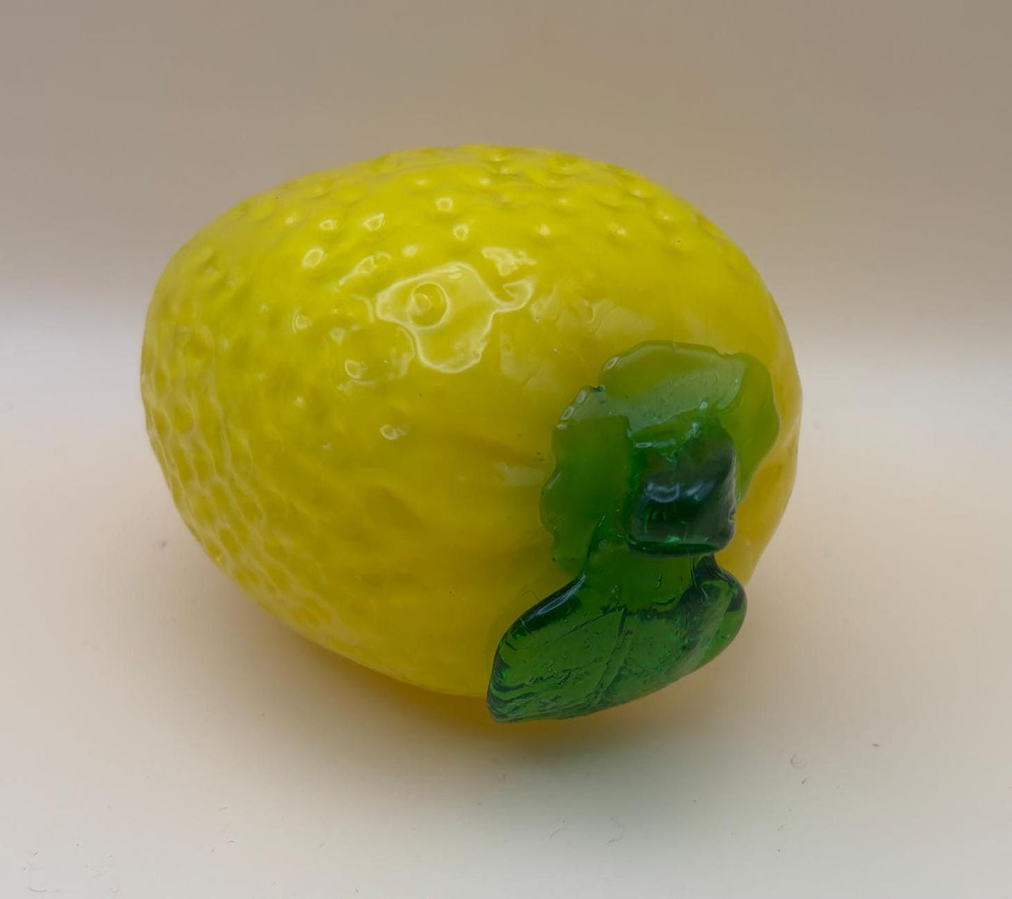 Vintage Glass Lemon Figurine Lover Antiques and Vintage