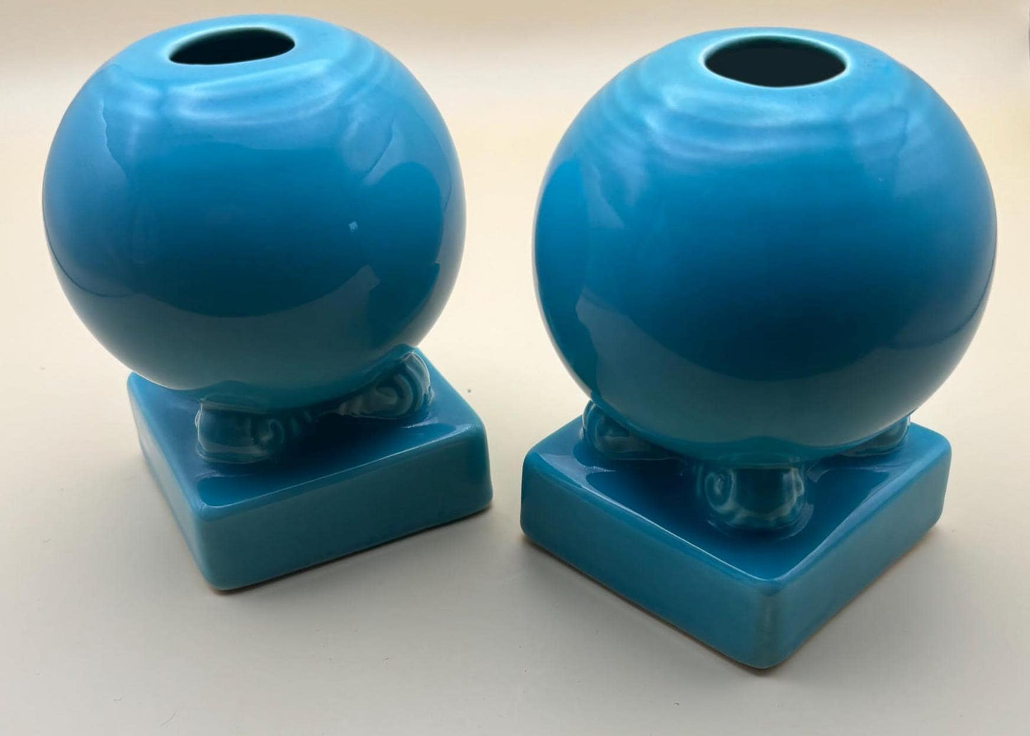 Vintage Fiestaware Turquoise Bulb Candle Holder Lover Antiques and Vintage
