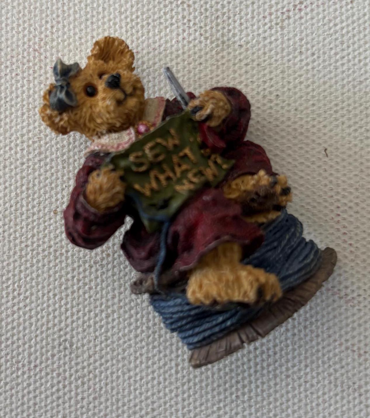 Vintage Boyds Bears Vera Stitch Keeper Pin Sew What's New Lover Antiques and Vintage