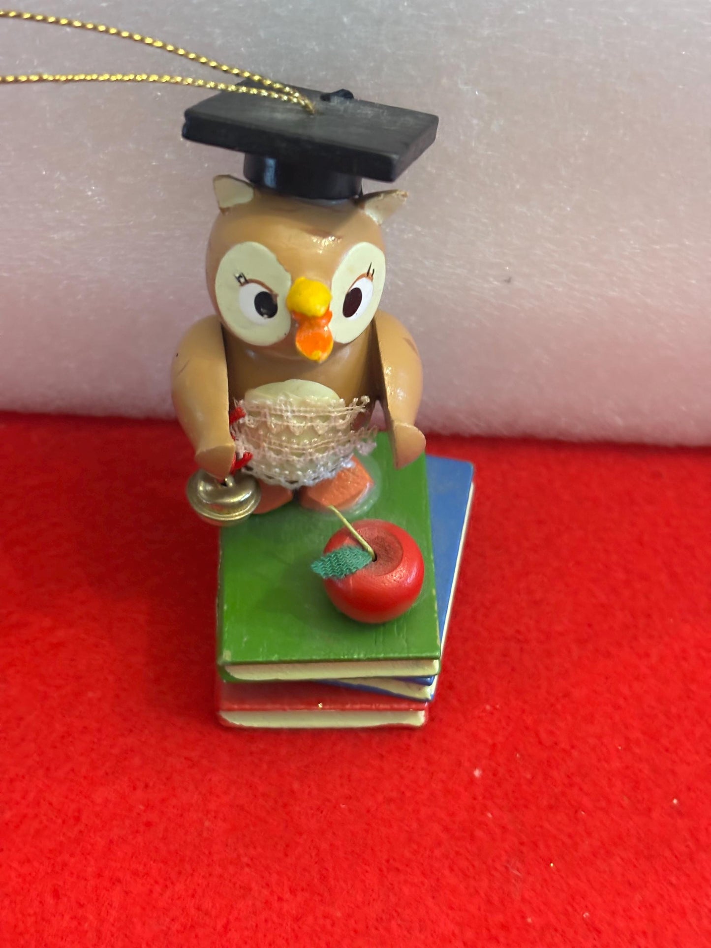 Kurt S. Adler Owl Ornament, Hand Carved Hand Painted Owl Figurine, Holiday Christmas Decor, Gift for Her