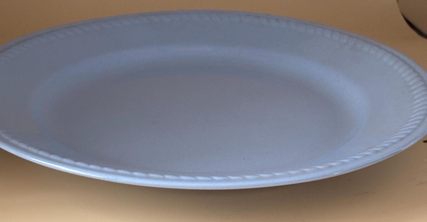 Homer Laughlin Kraft Blue Large Plate or Platter, Lover Antiques Vintage