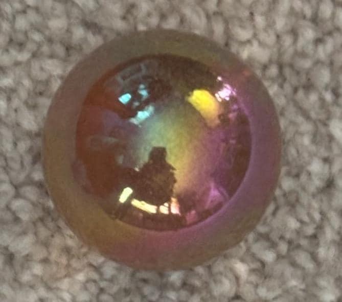Rainbow Aura Ocean Jasper Paperweight Sphere Crystal Healing Stone Unique Desk Decor
