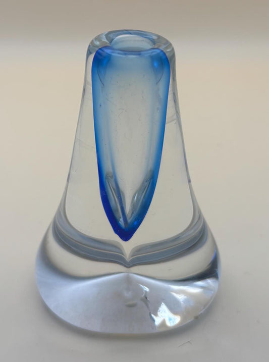 Vintage Blue Abstract Glass Pen Holder Glass Art Home Decor Perfect Gift Lover Antiques and Vintage
