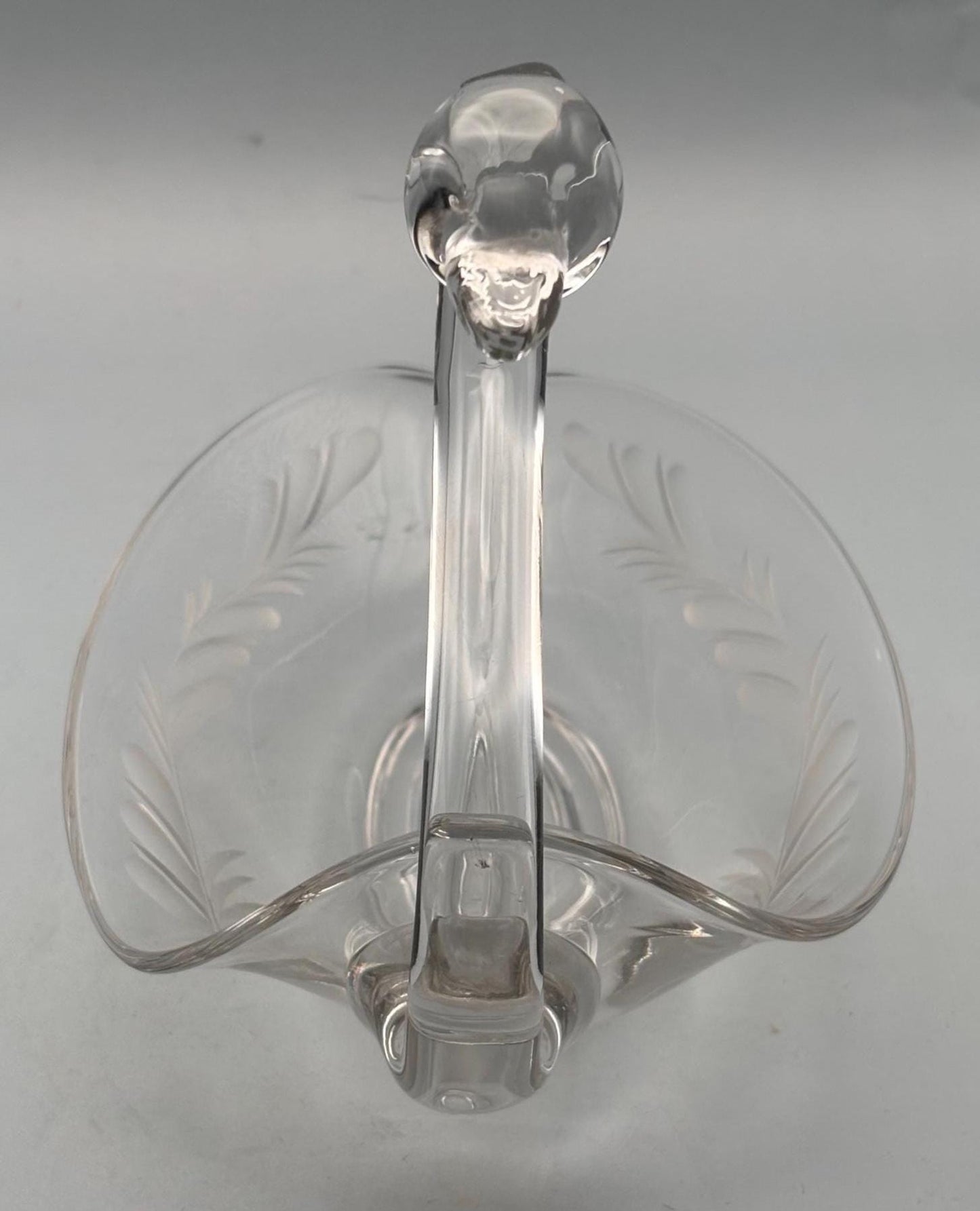 Vintage Swan Candy Dish Large Glass Trinket Bowl Lover Antiques and Vintage
