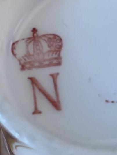 Antique French Napoleon Portrait Porcelain Cup, Demitasse Chocolate Fancy Mug, Ornate Gilded Handle