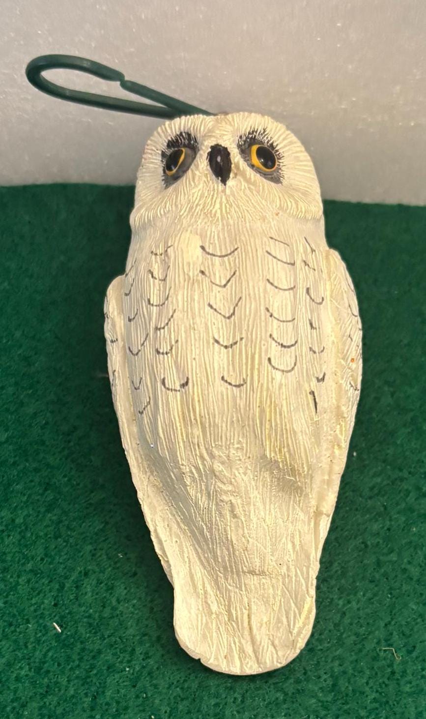 Vintage Owl Ceramic Snowy Owl Ornament Gift For Her Lover Antiques and Vintage
