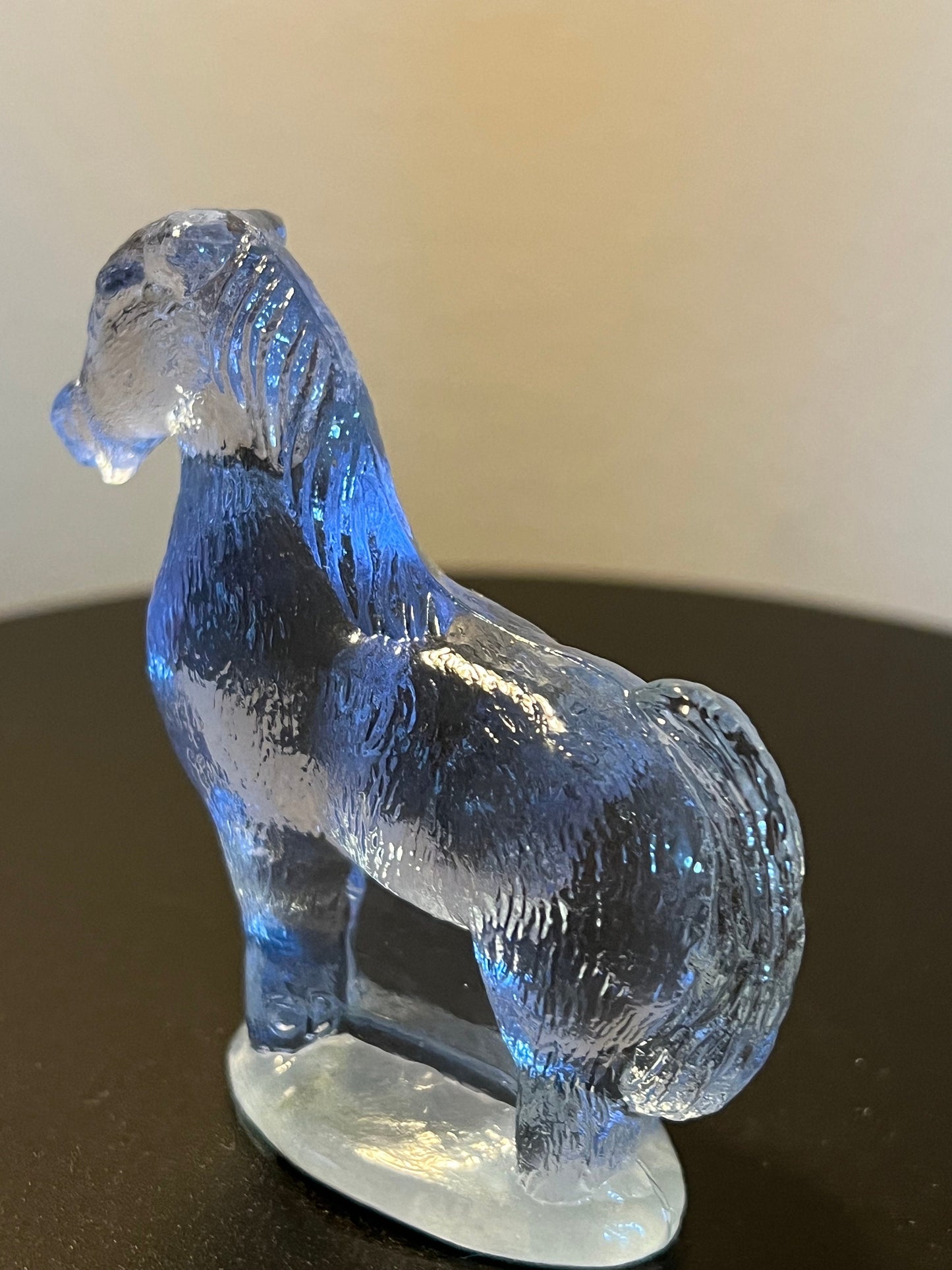 Vintage Summit Art Glass Horse: Amethyst Purple Figurine, USA Hand Pressed