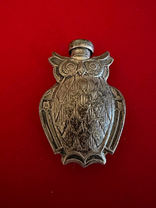 Vintage Tiffany & Co. Sterling Silver Perfume Bottle Owl, Lover Antiques and Vintage