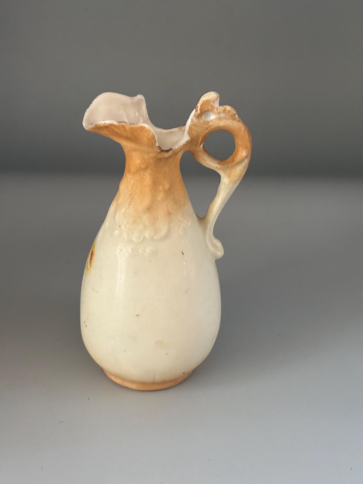 Antique Hand Painted Porcelain Pitcher or Ewe, Numbered Vase