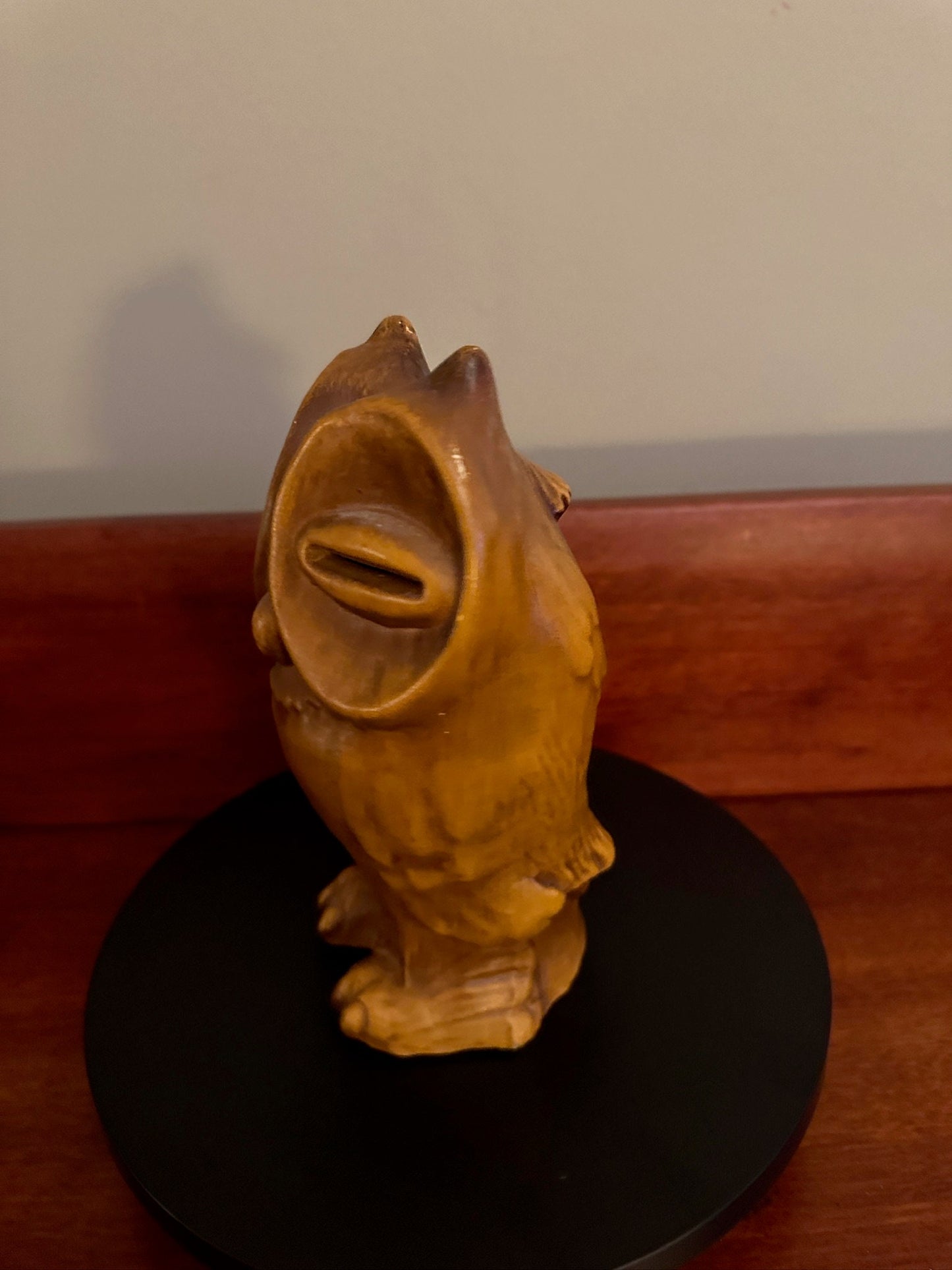 Vintage Haeger Winking Owl Coin Bank #8036, Brown Owl Bank, Winking Owl Figurine, Lover Antiques and Vintage