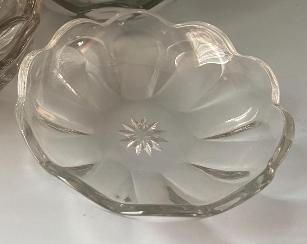 Antique Heisey Glass Nut Bowl or Candy Dish, Starburst Flower Design, Lover Antiques and Vintage