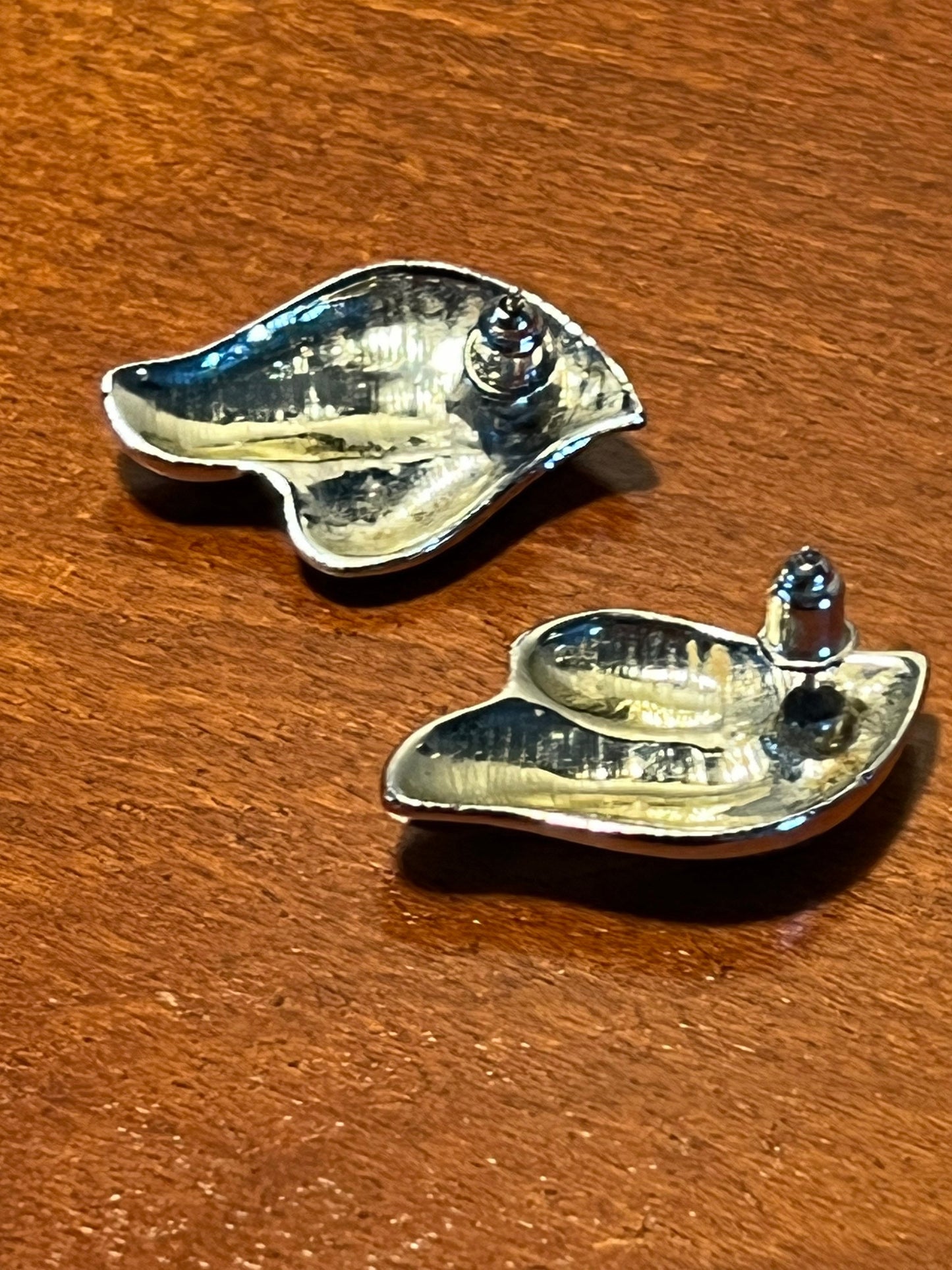 Vintage Sterling Silver Swirl Stud Earrings