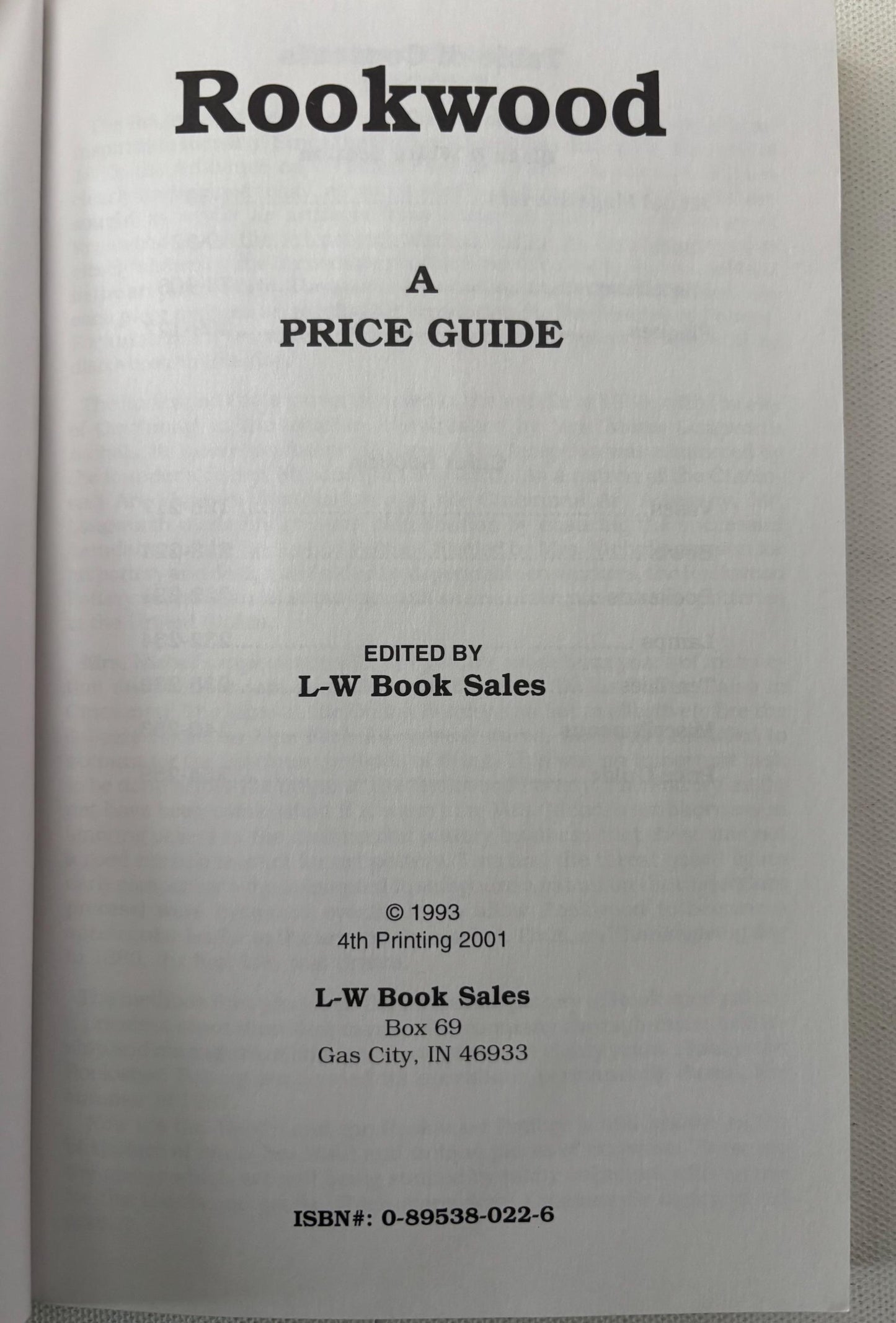 Rookwood Pottery Book, A Price Guide Revised, Lover Antiques and Vintage