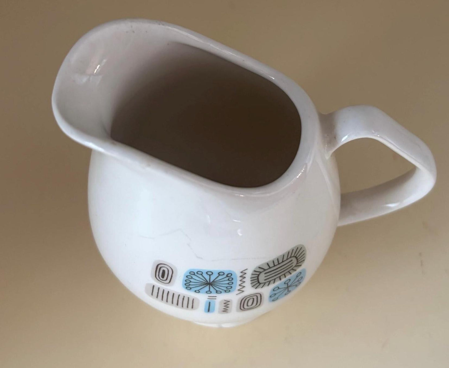 Vintage Canonsburg Pottery Creamer Temporama Design Lover Antiques and Vintage