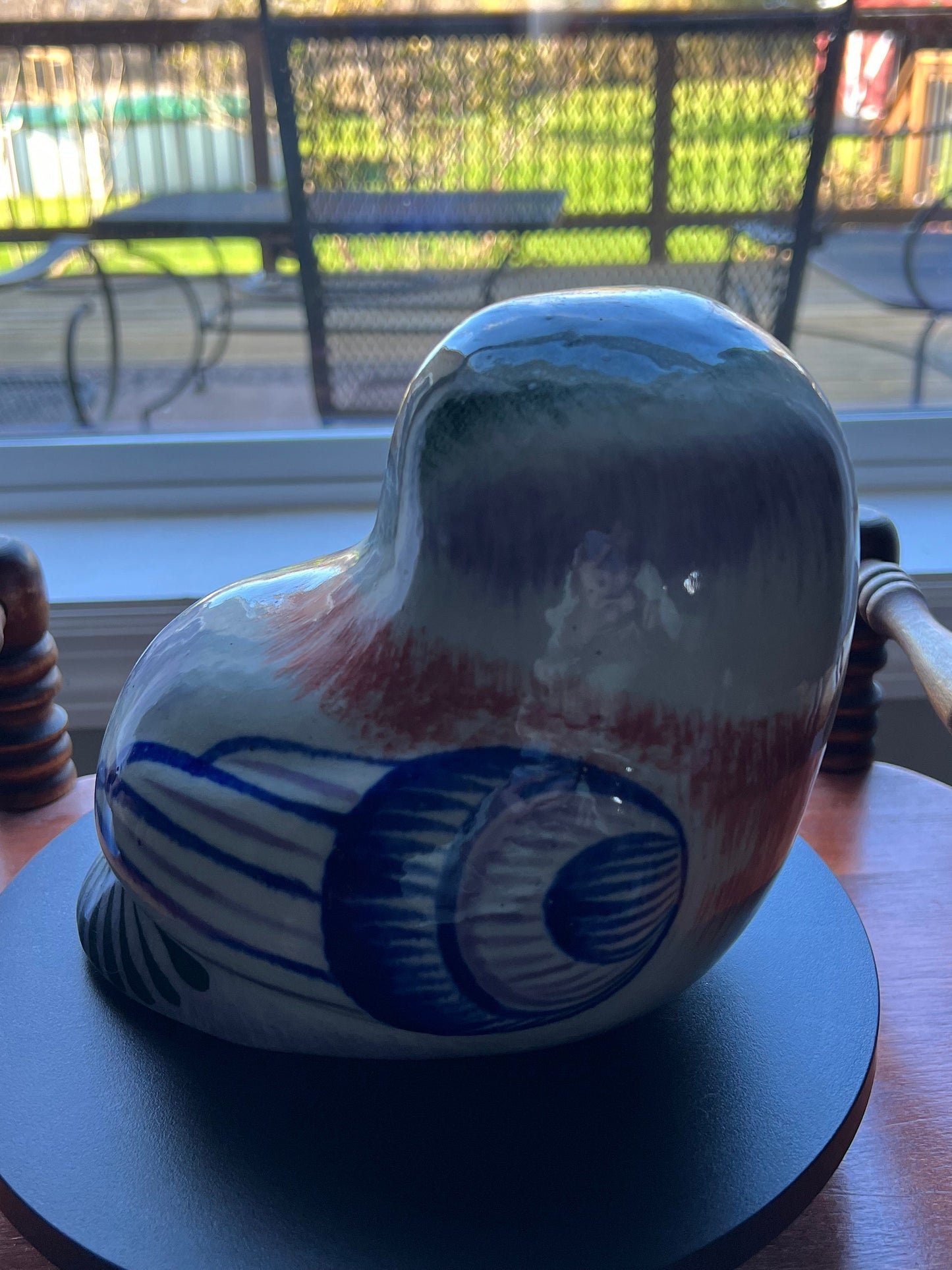 Vintage Tonala Mexican Pottery Owl - ERandi Signed Folk Art