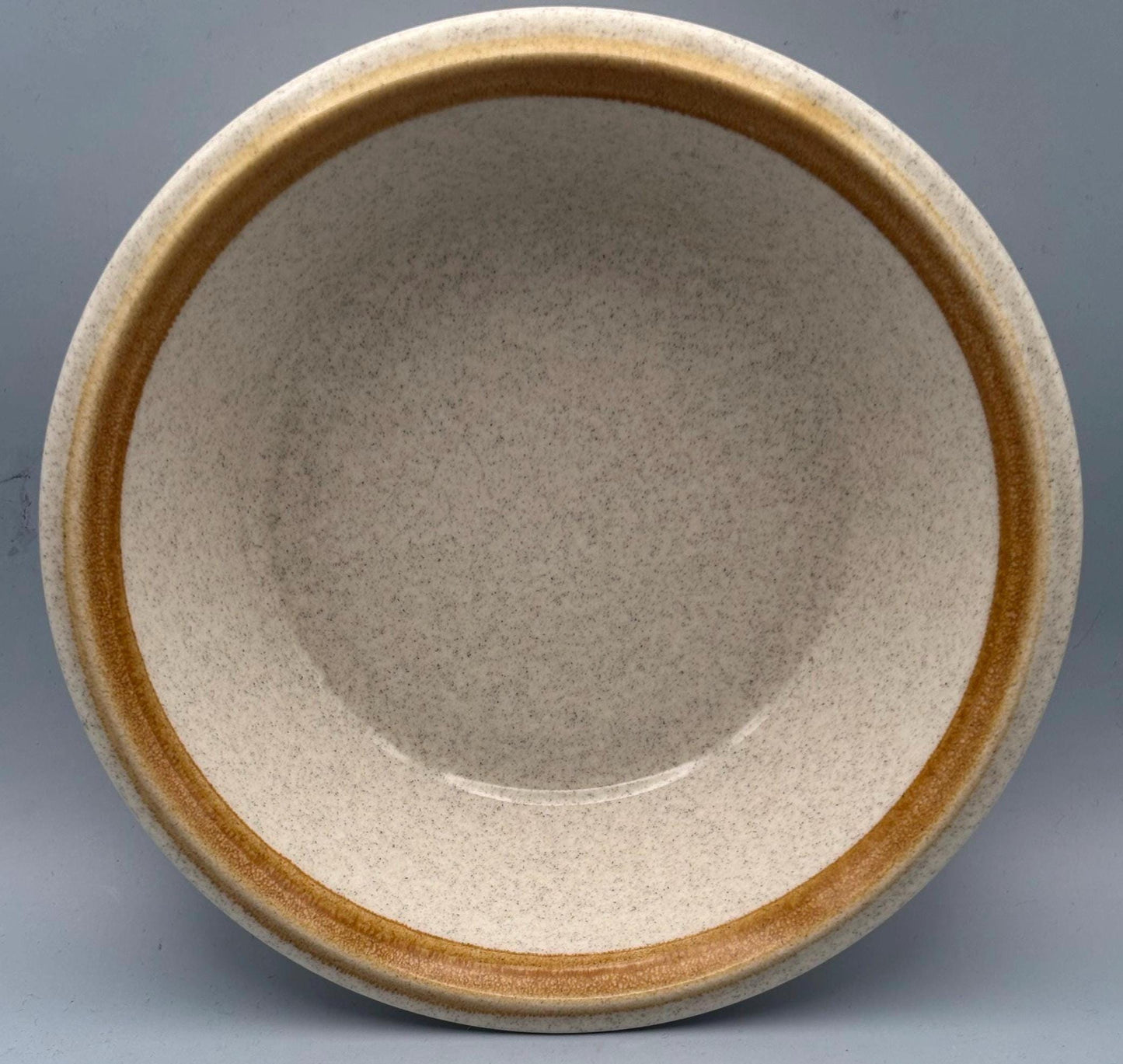 Vintage Mikasa Bowl Salad Soup Bowls Stone Manor Stoneware Tan Speckle With Brown Trim Ceramic Cereal Bowl Lover Antiques and Vintage
