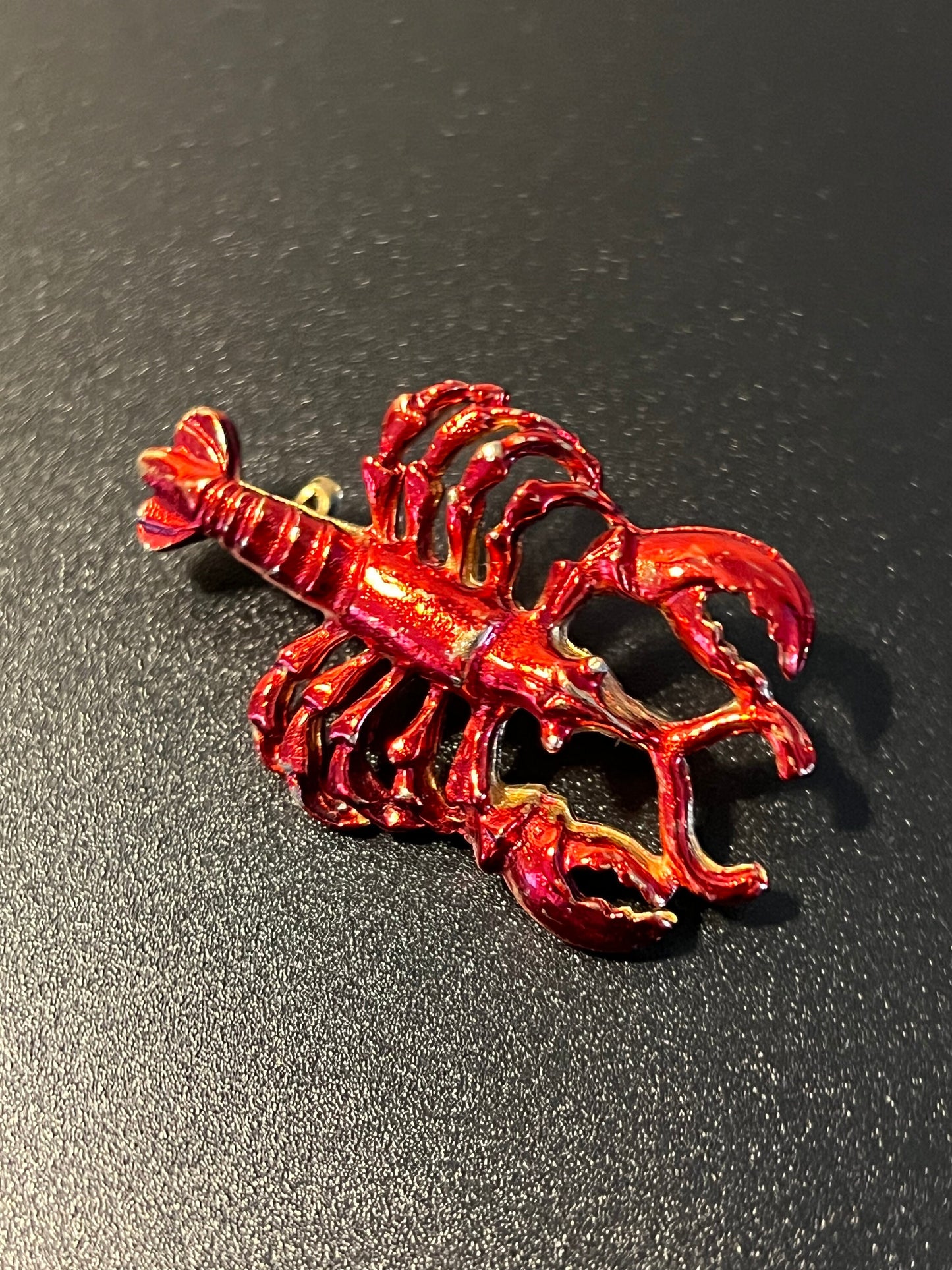 Vintage Red Lobster Brooch Pin Jewelry brooches Lover Antiques Red Enamel Pins