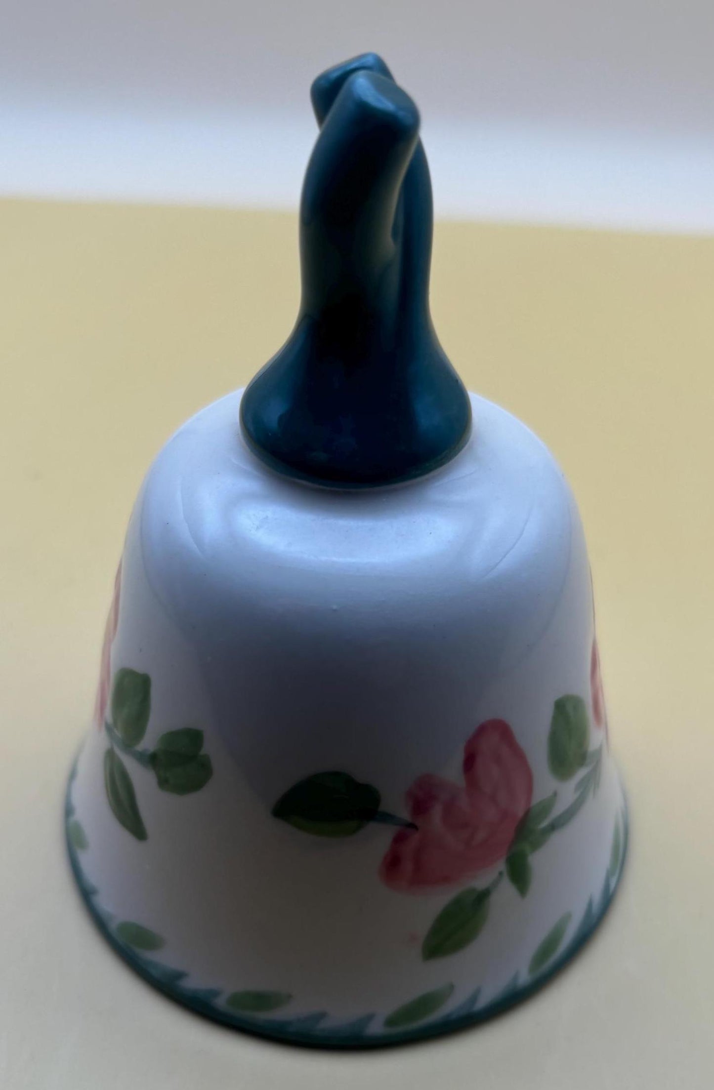 Vintage Franciscan Bell Danbury Mint with Blue Handle Bell Lover Antiques and Vintage