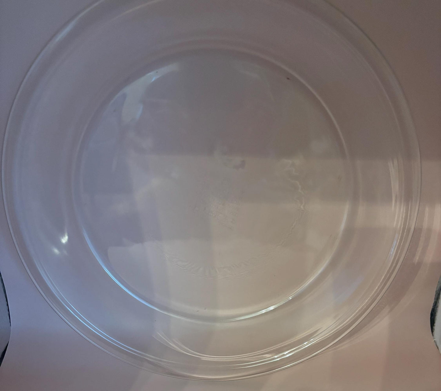 Vintage Glass Pie Dish: 11" Round Deep Plate