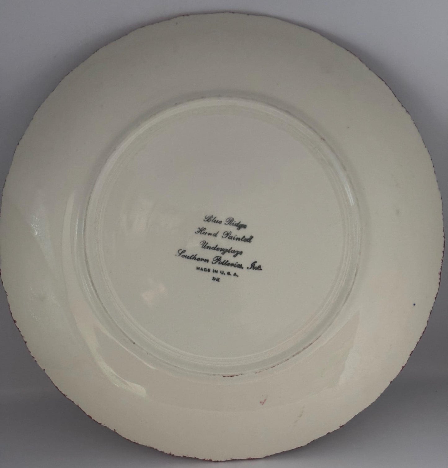 Blue Ridge Ashland Dinner Plate, by Southern Pottery, Circa 1930's, Lover Antiques and Vintage