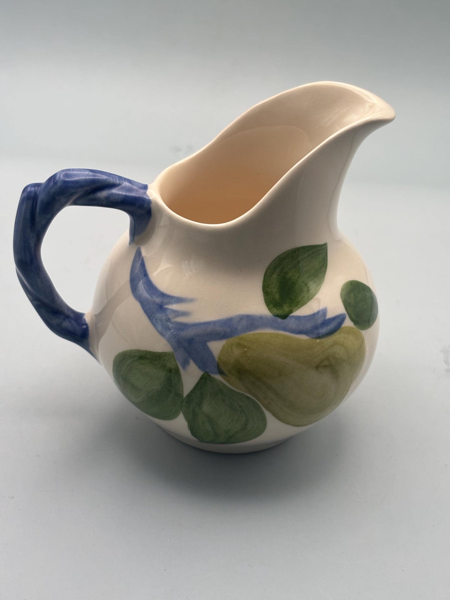 Franciscan Orchard Glade Milk Jug or Pitcher, Features Fruit and Leaf Design, Lover Antiques and Vintage
