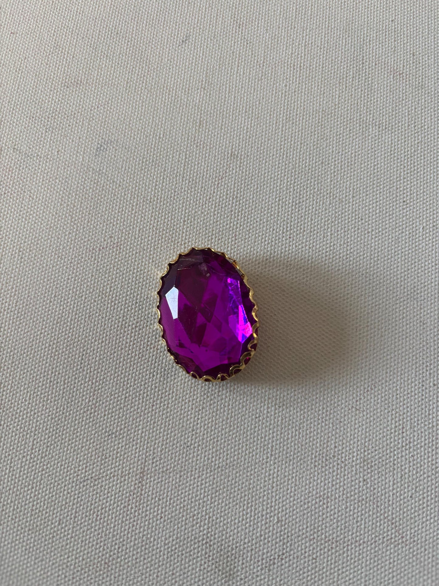 Vintage Amethyst and Gold Brooch Pin Lover Antiques and Vintage