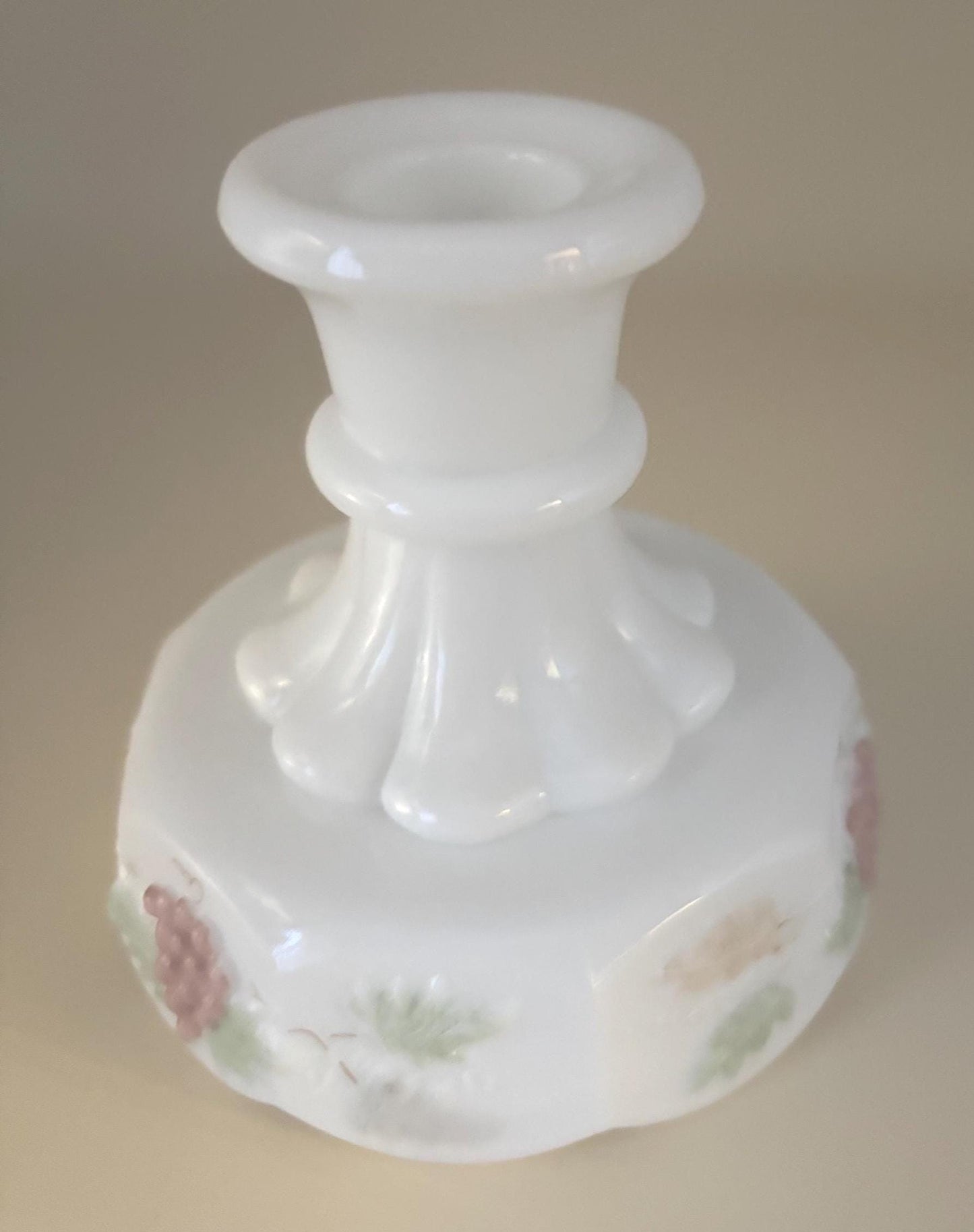 Vintage Westmoreland Grape Panel Set of Candle Holders Lover Antiques and Vintage