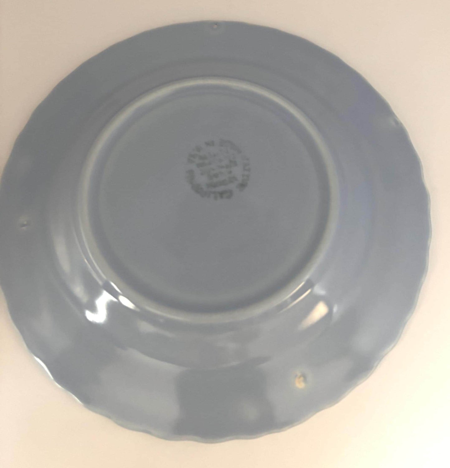 Vernon Kilns Native California Blue Bread Plate, Lover Antiques and Vintage