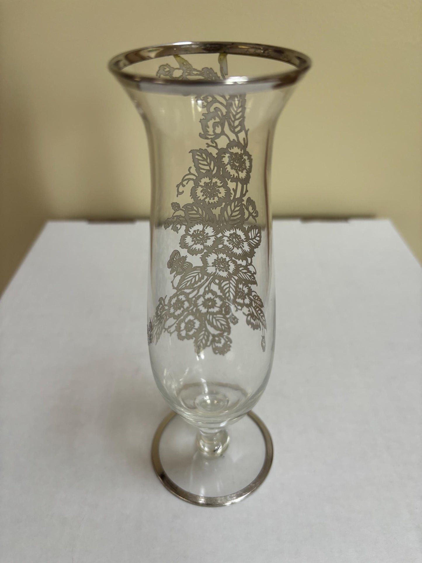 Vintage Silver on Crystal Vase By Silver City Lover Antiques and Vintage